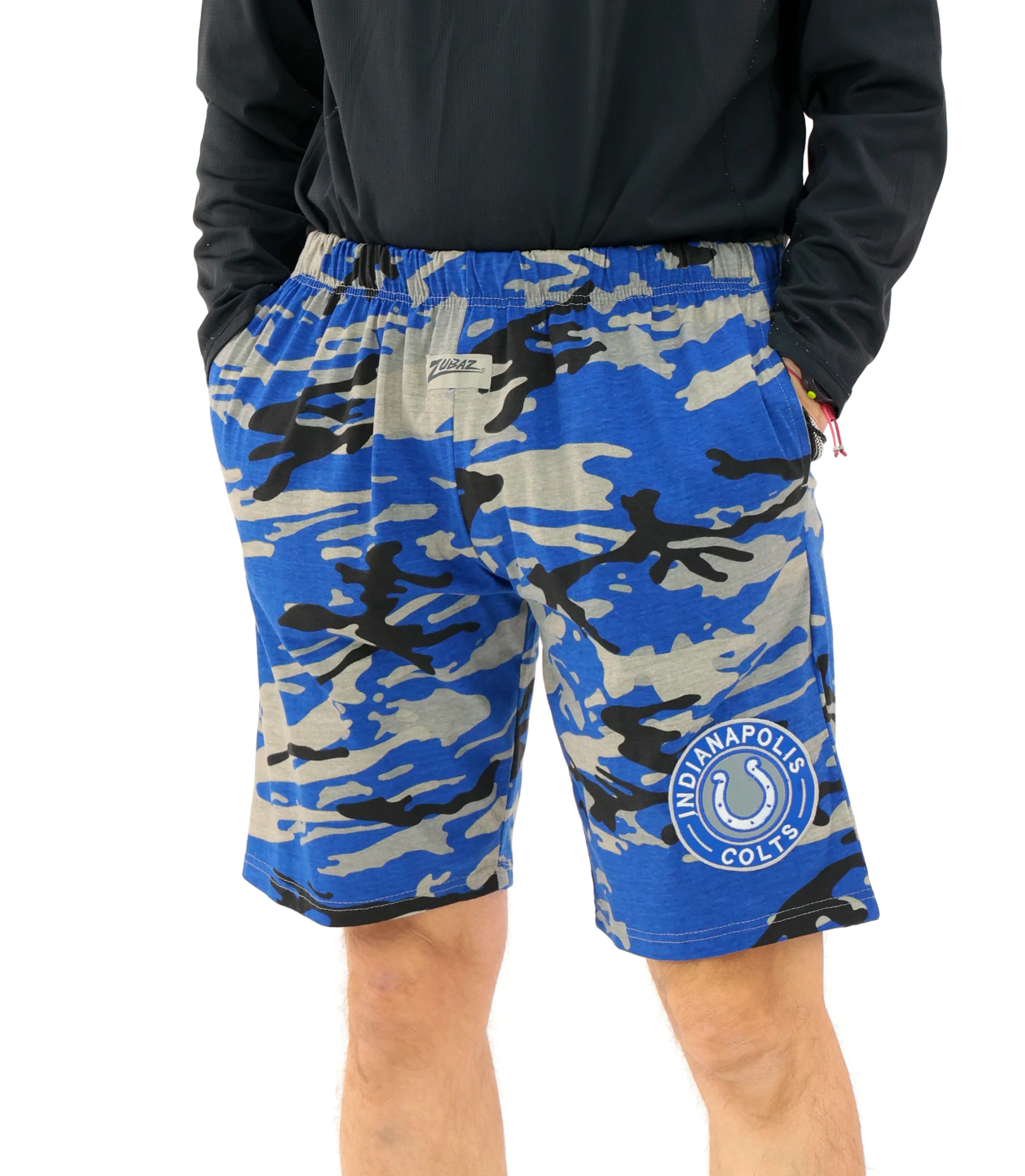Zubaz NFL Adult Unisex Z88 Embroidered Alt Camo Shorts, Indianapolis Colts - Image 18