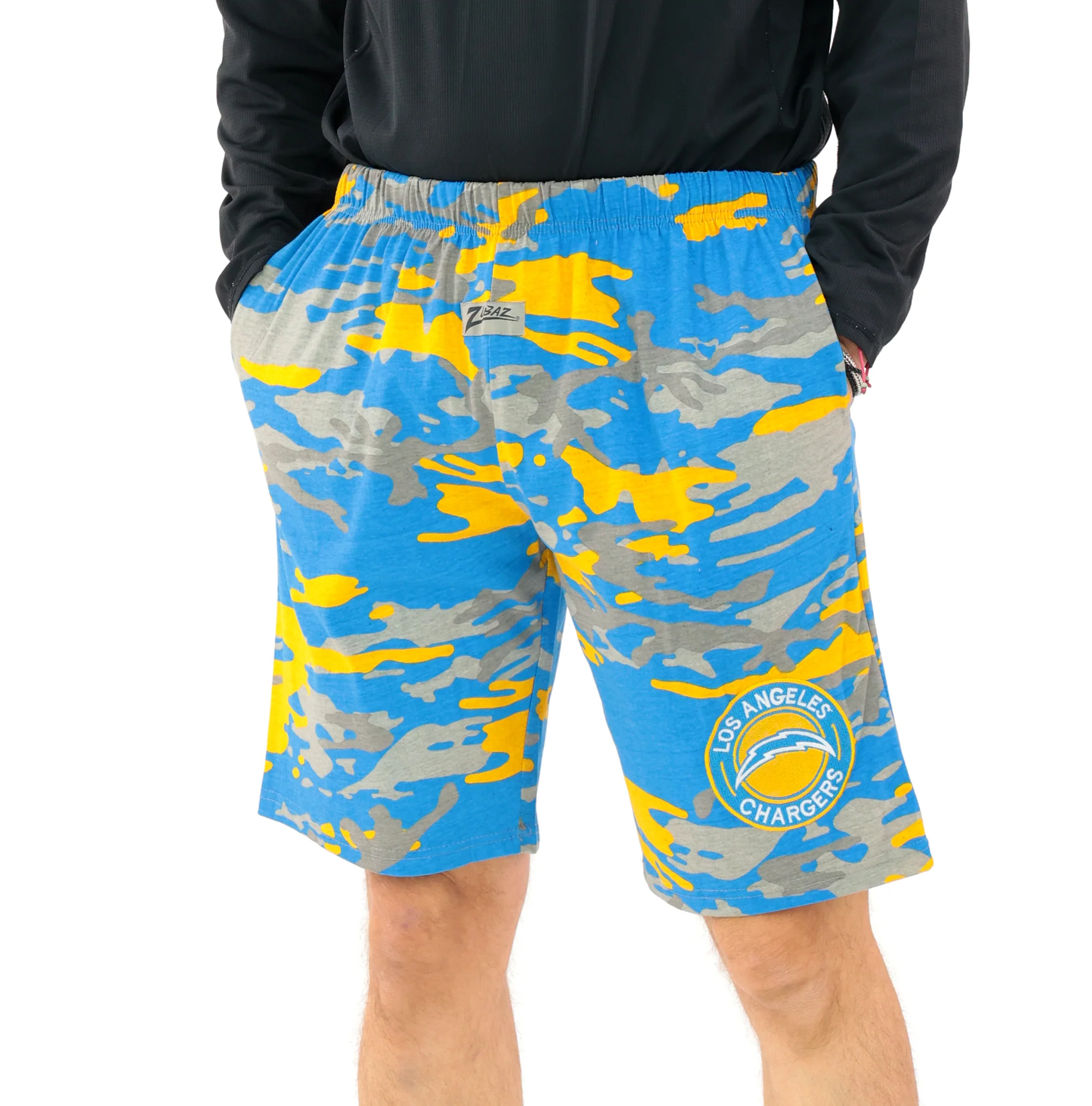 Zubaz NFL Adult Unisex Z88 Embroidered Alt Camo Shorts, Los Angeles Chargers - Image 60