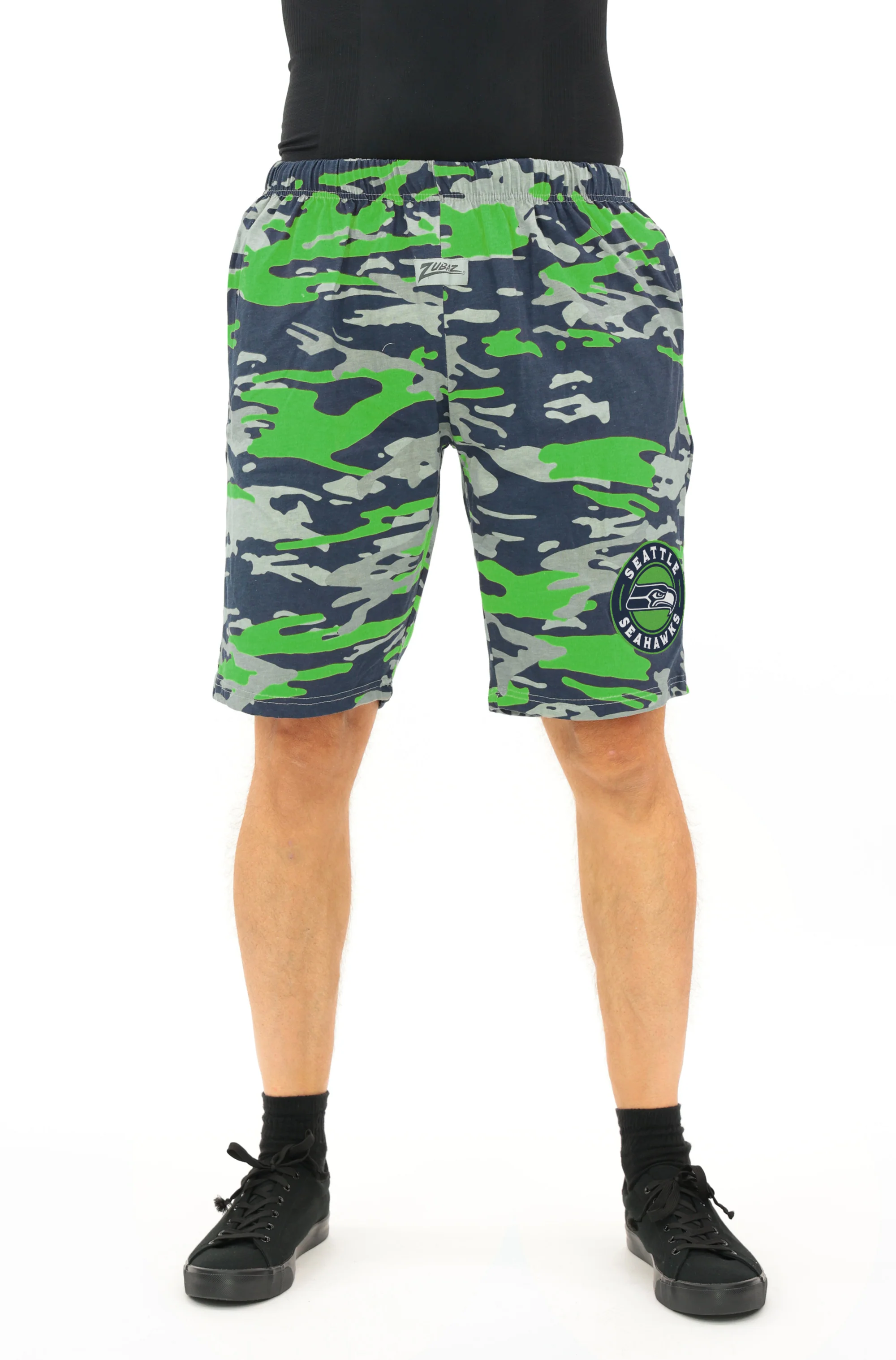 Zubaz NFL Adult Unisex Z88 Embroidered Alt Camo Shorts, Seattle Seahawks - Image 27