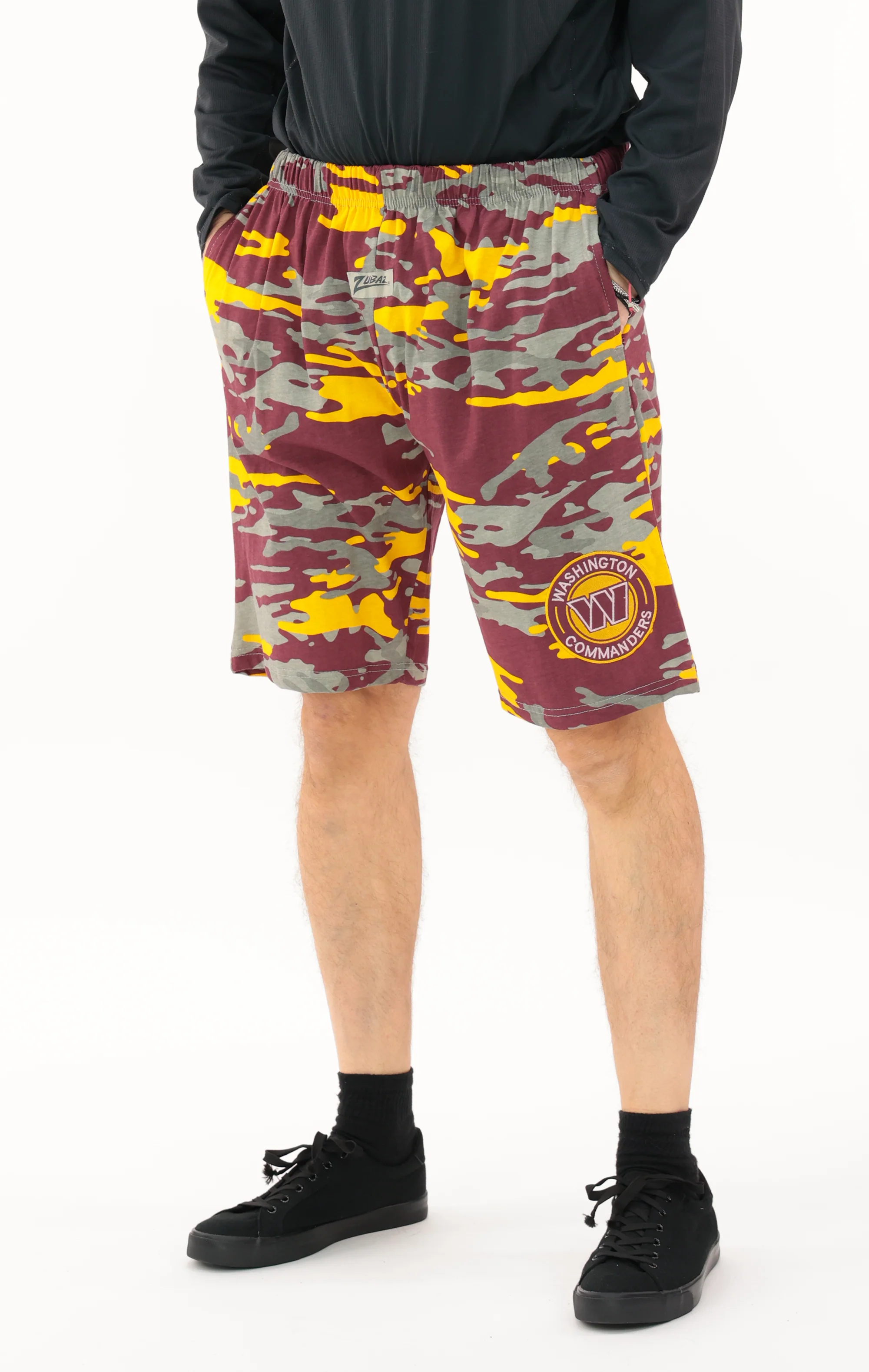 Zubaz NFL Adult Unisex Z88 Embroidered Alt Camo Shorts, Washington Commanders - Image 40