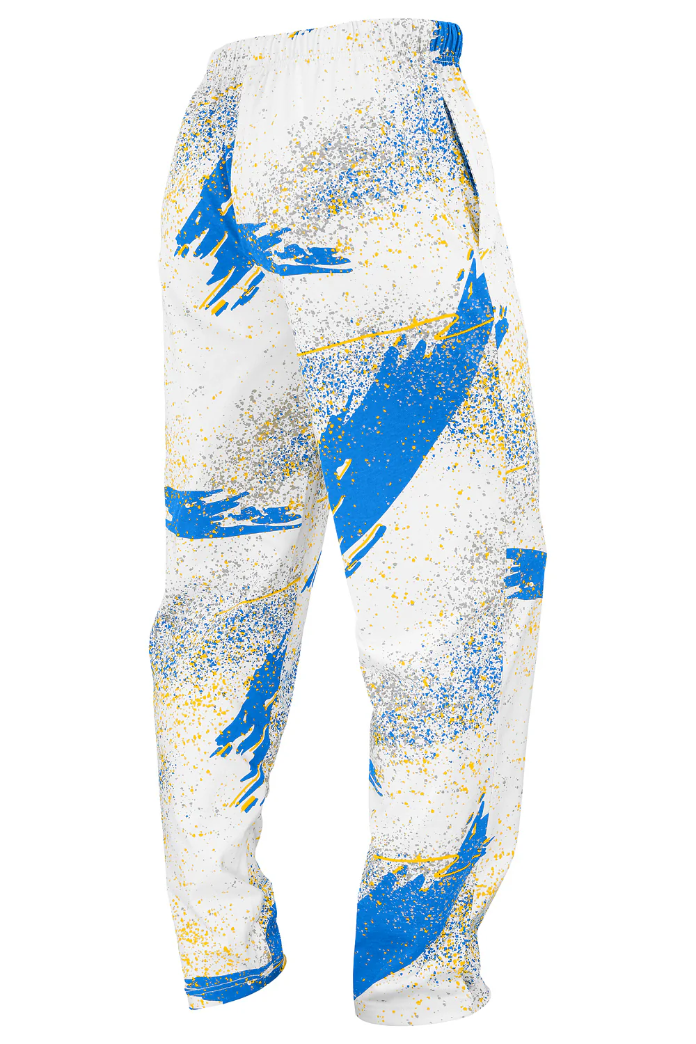 Zubaz NFL Adult Unisex Z88 Embroidered Confetti 3 Color Pants, Los Angeles Chargers - Image 2