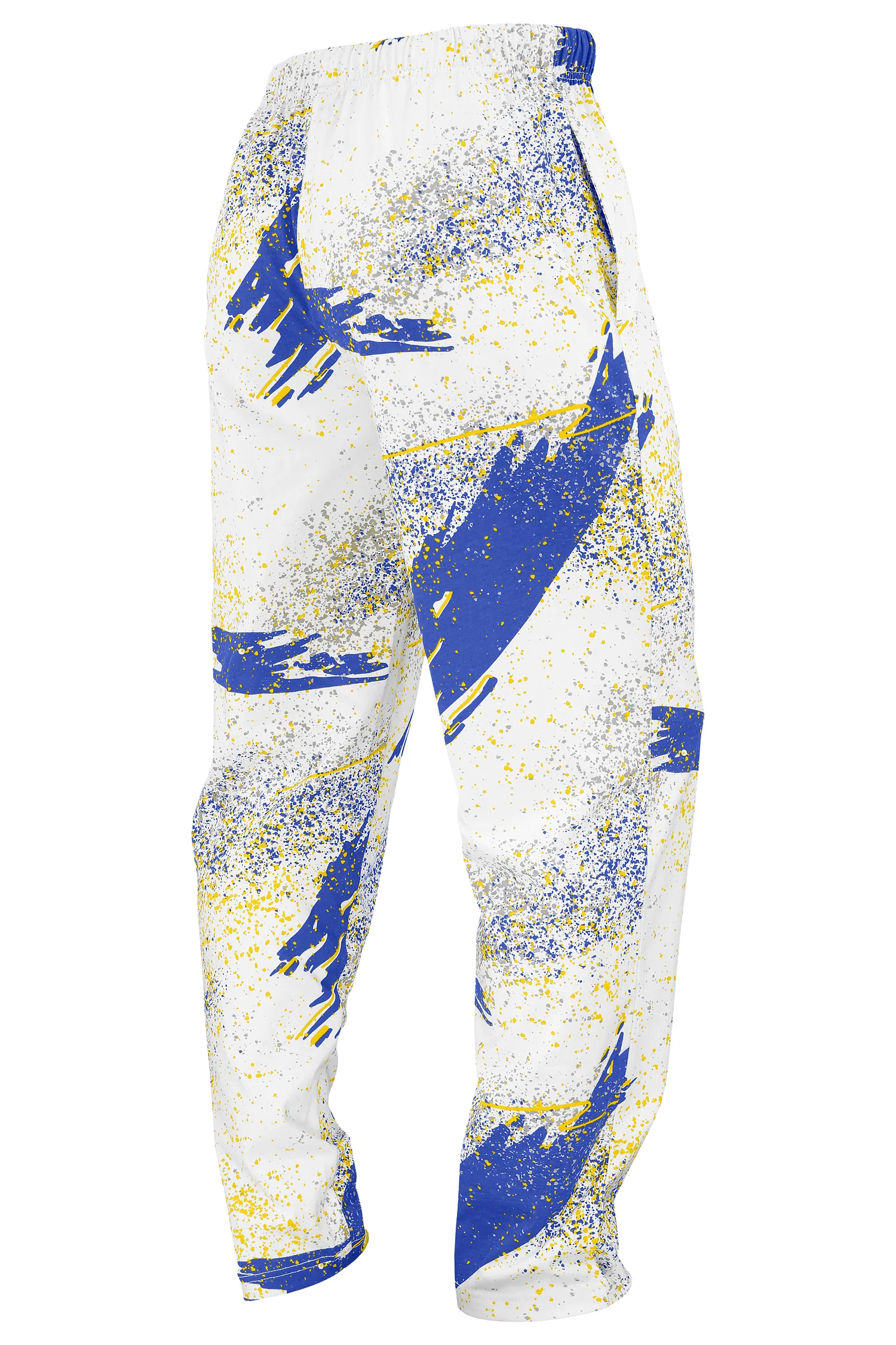 Zubaz NFL Adult Unisex Z88 Embroidered Confetti 3 Color Pants, Los Angeles Rams - Image 2