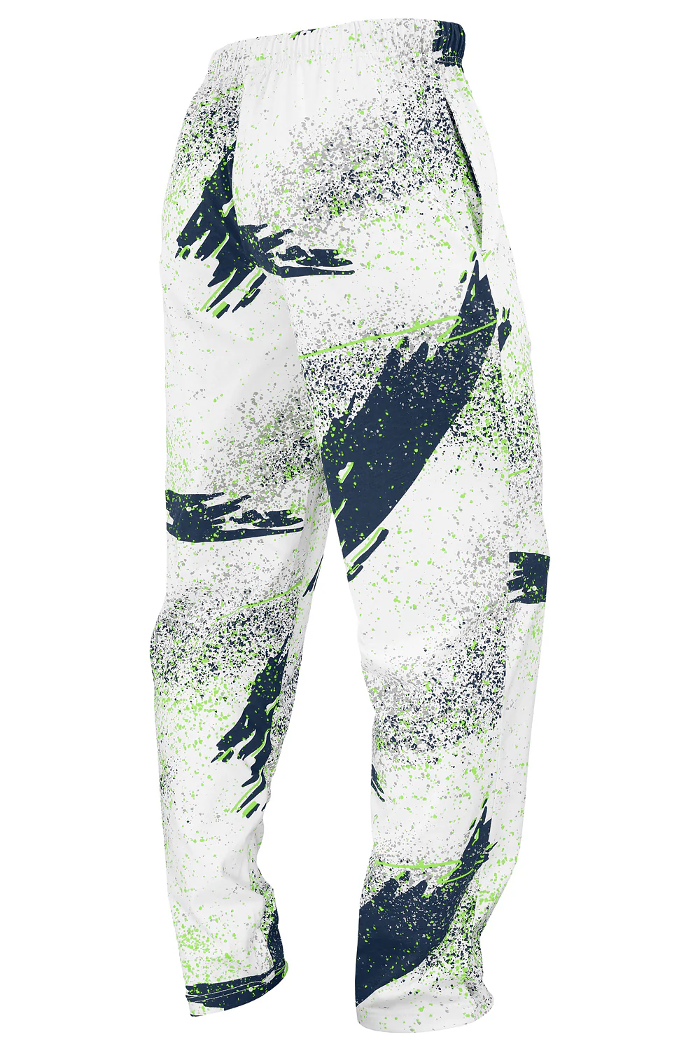 Zubaz NFL Adult Unisex Z88 Embroidered Confetti 3 Color Pants, Seattle Seahawks - Image 2