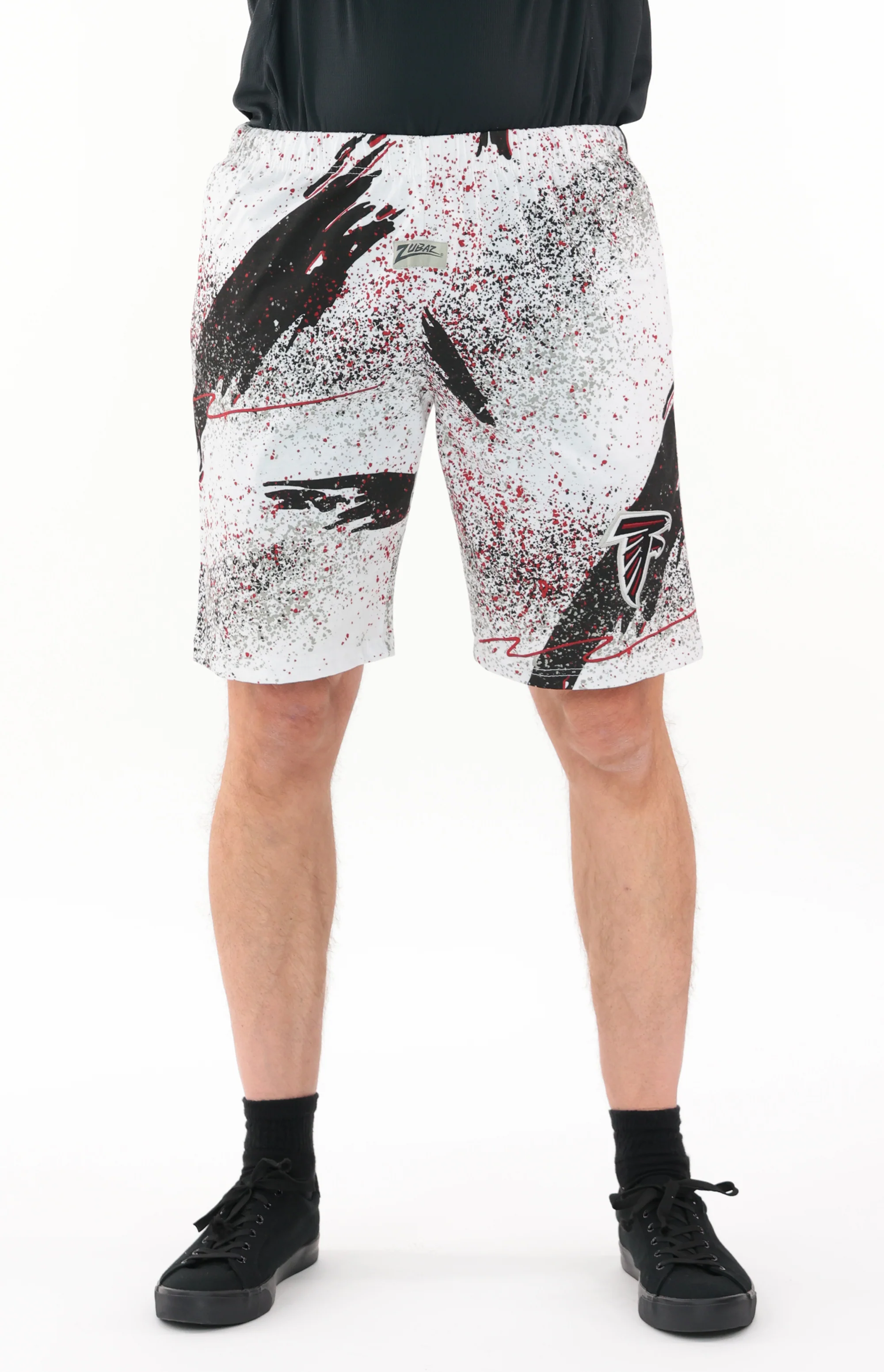 Zubaz NFL Adult Unisex Z88 Embroidered Confetti 3 Team Color Shorts, Atlanta Falcons - Image 10