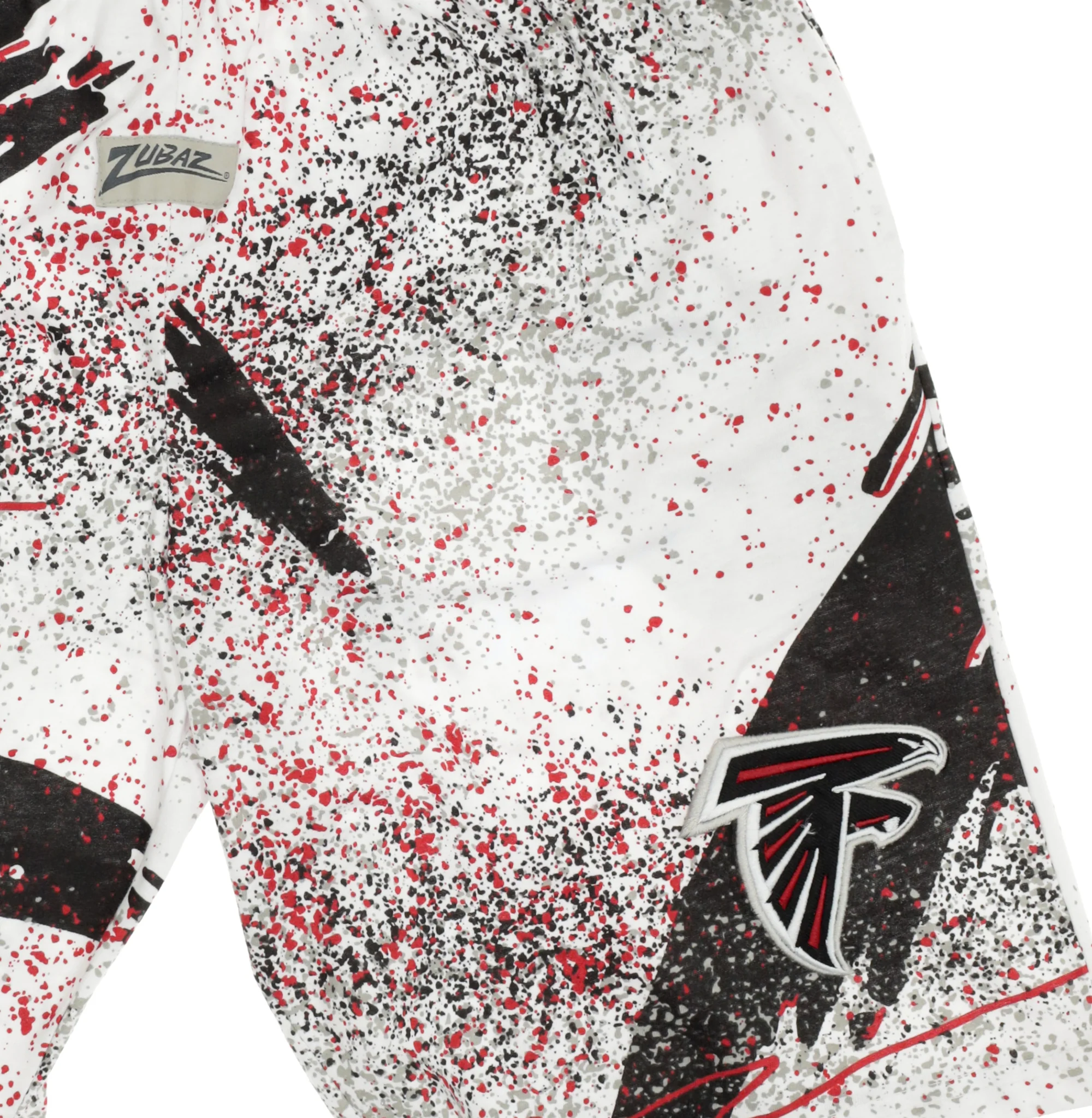 Zubaz NFL Adult Unisex Z88 Embroidered Confetti 3 Team Color Shorts, Atlanta Falcons - Image 6