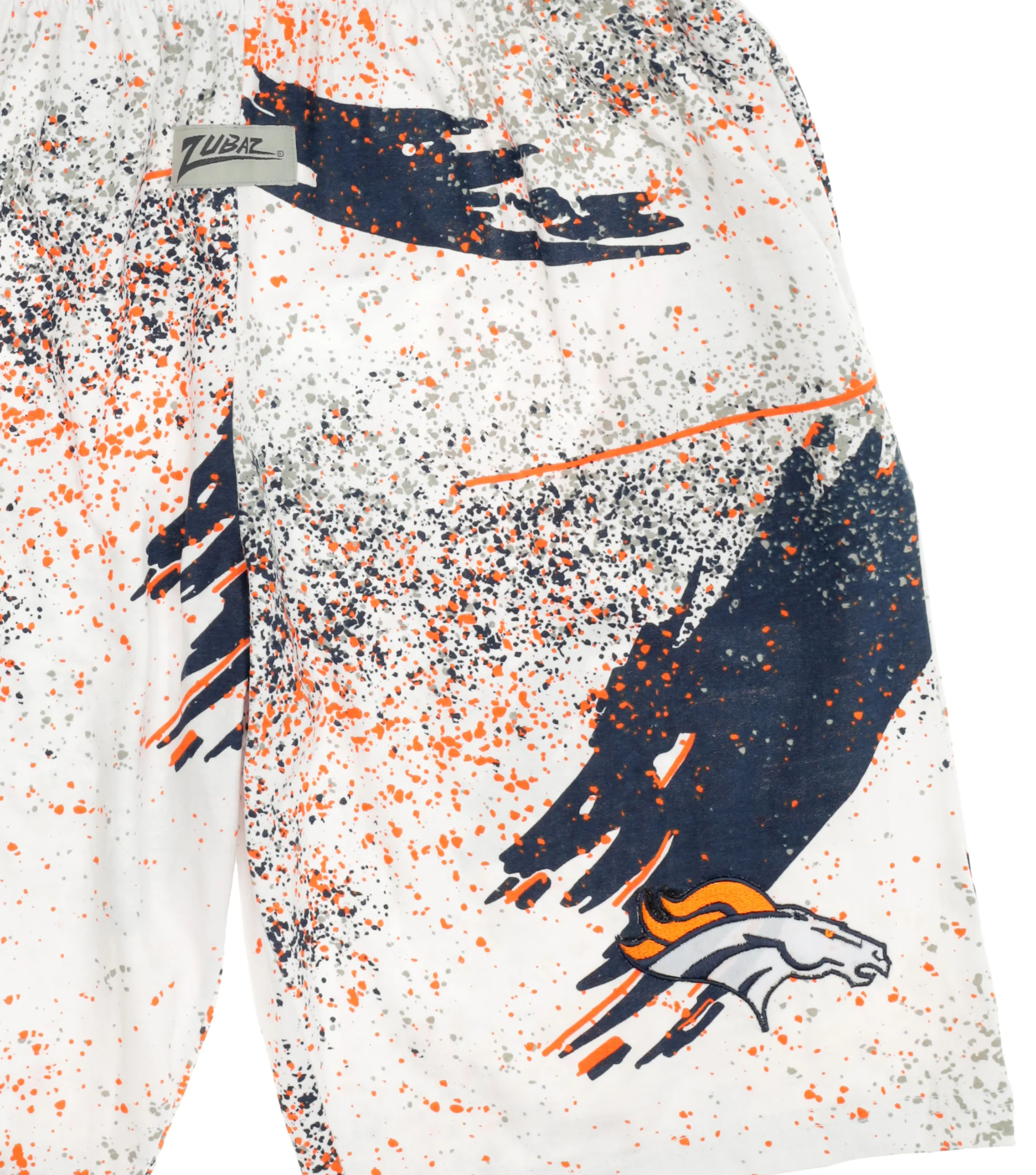 Zubaz NFL Adult Unisex Z88 Embroidered Confetti 3 Team Color Shorts, Denver Broncos - Image 16