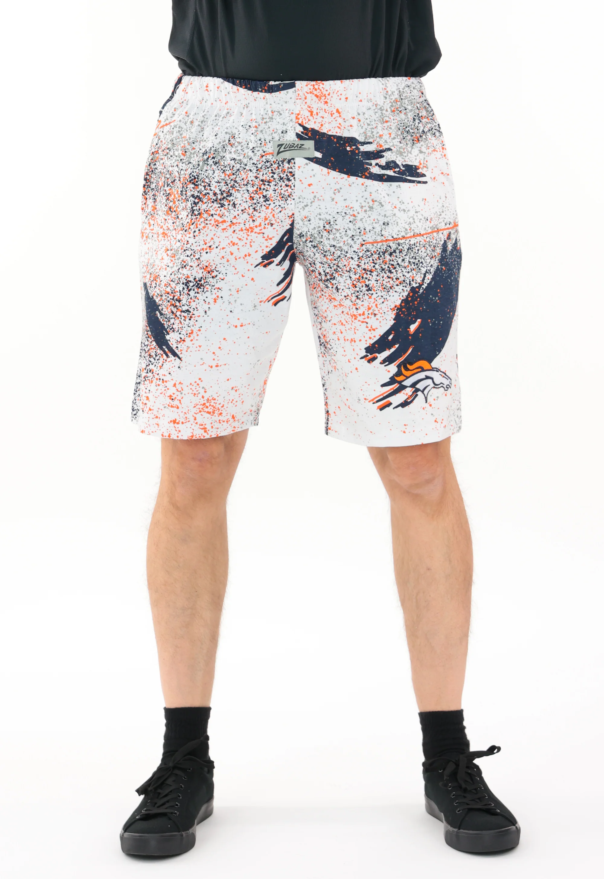 Zubaz NFL Adult Unisex Z88 Embroidered Confetti 3 Team Color Shorts, Denver Broncos - Image 27