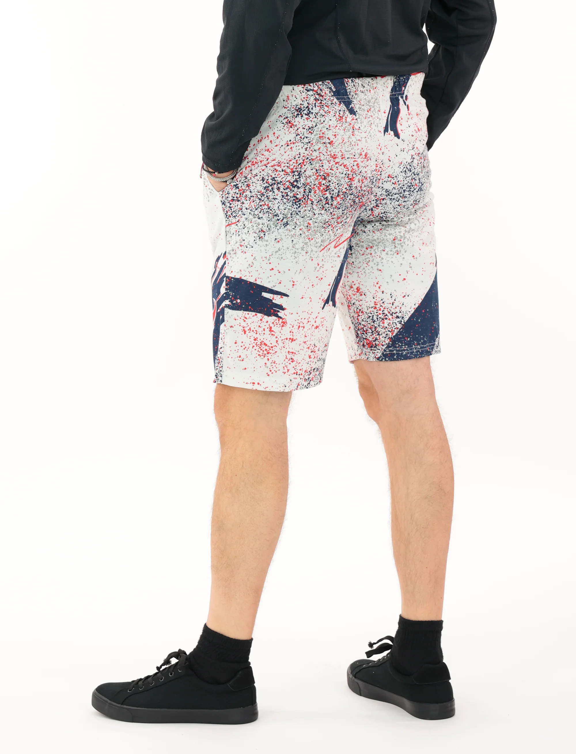 Zubaz NFL Adult Unisex Z88 Embroidered Confetti 3 Team Color Shorts, Houston Texans - Image 29