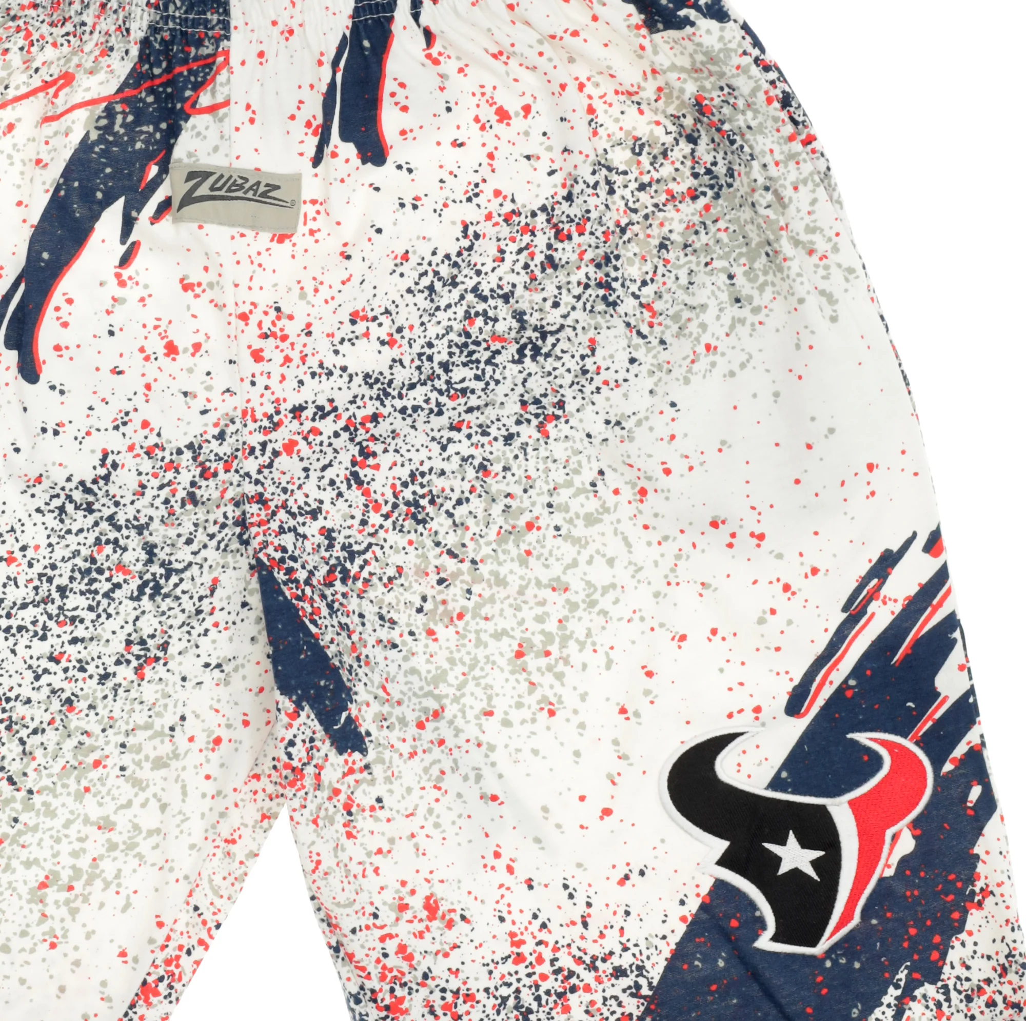Zubaz NFL Adult Unisex Z88 Embroidered Confetti 3 Team Color Shorts, Houston Texans - Image 37