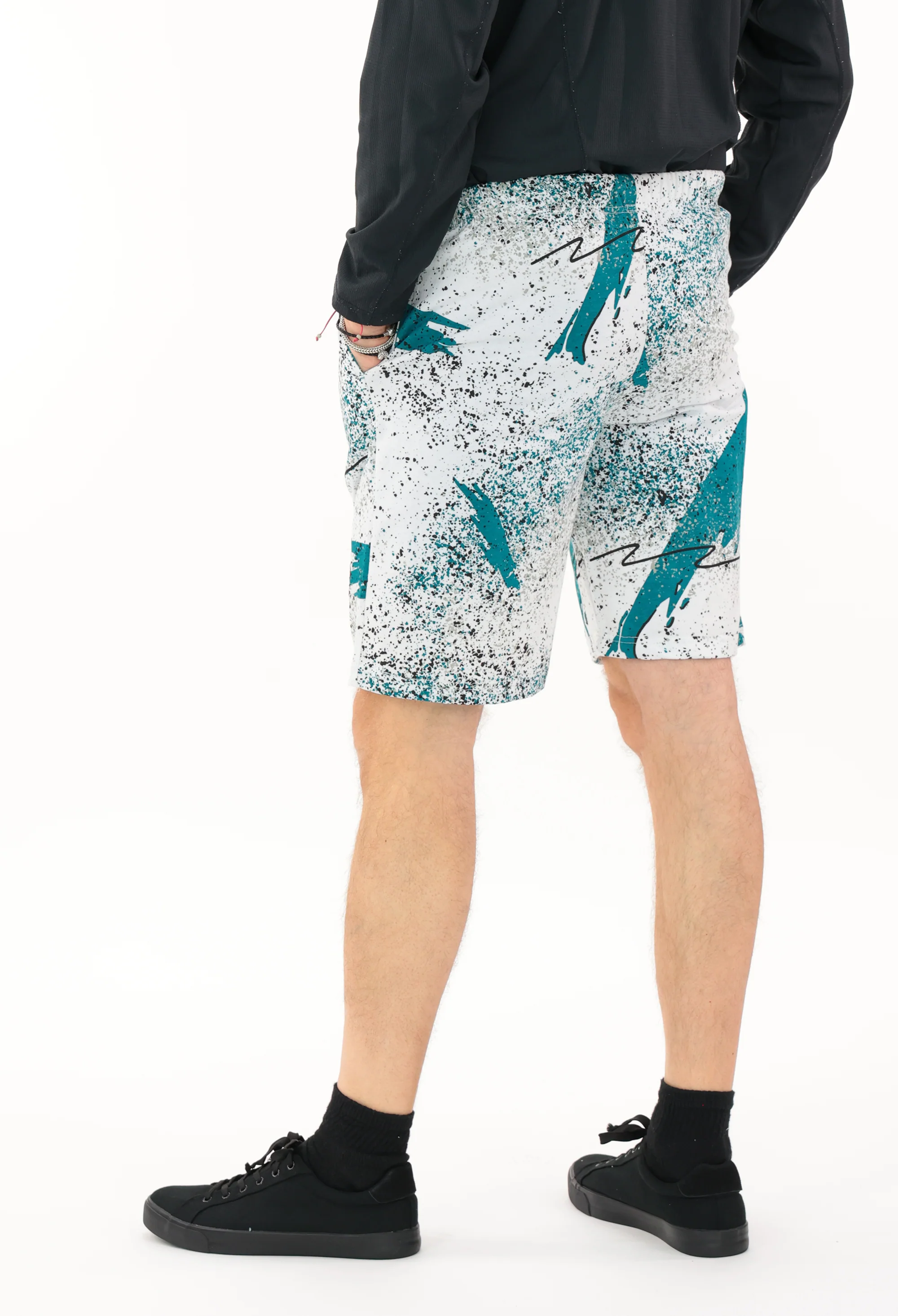 Zubaz NFL Adult Unisex Z88 Embroidered Confetti 3 Team Color Shorts, Jacksonville Jaguars - Image 43