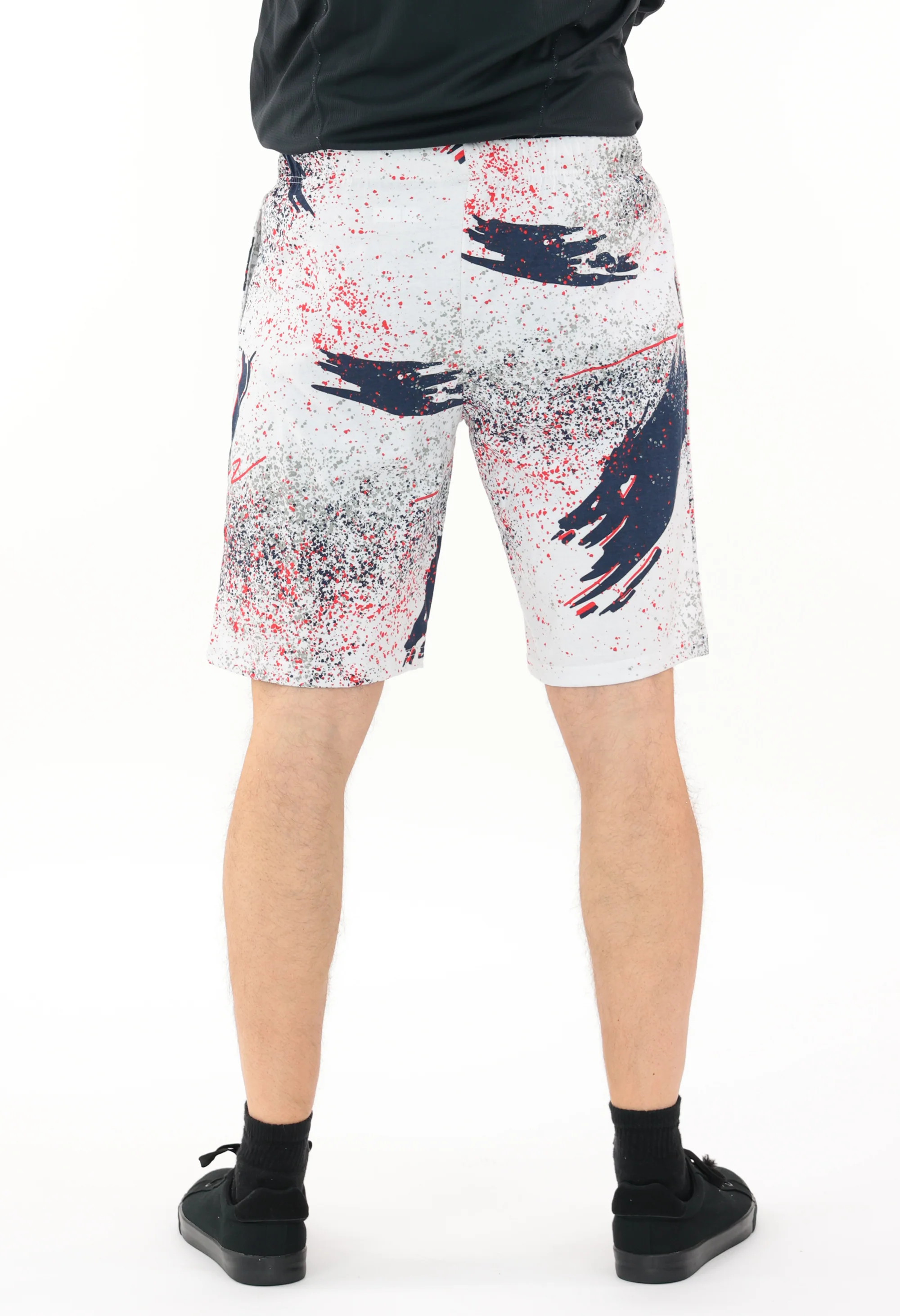 Zubaz NFL Adult Unisex Z88 Embroidered Confetti 3 Team Color Shorts, New England Patriots - Image 21