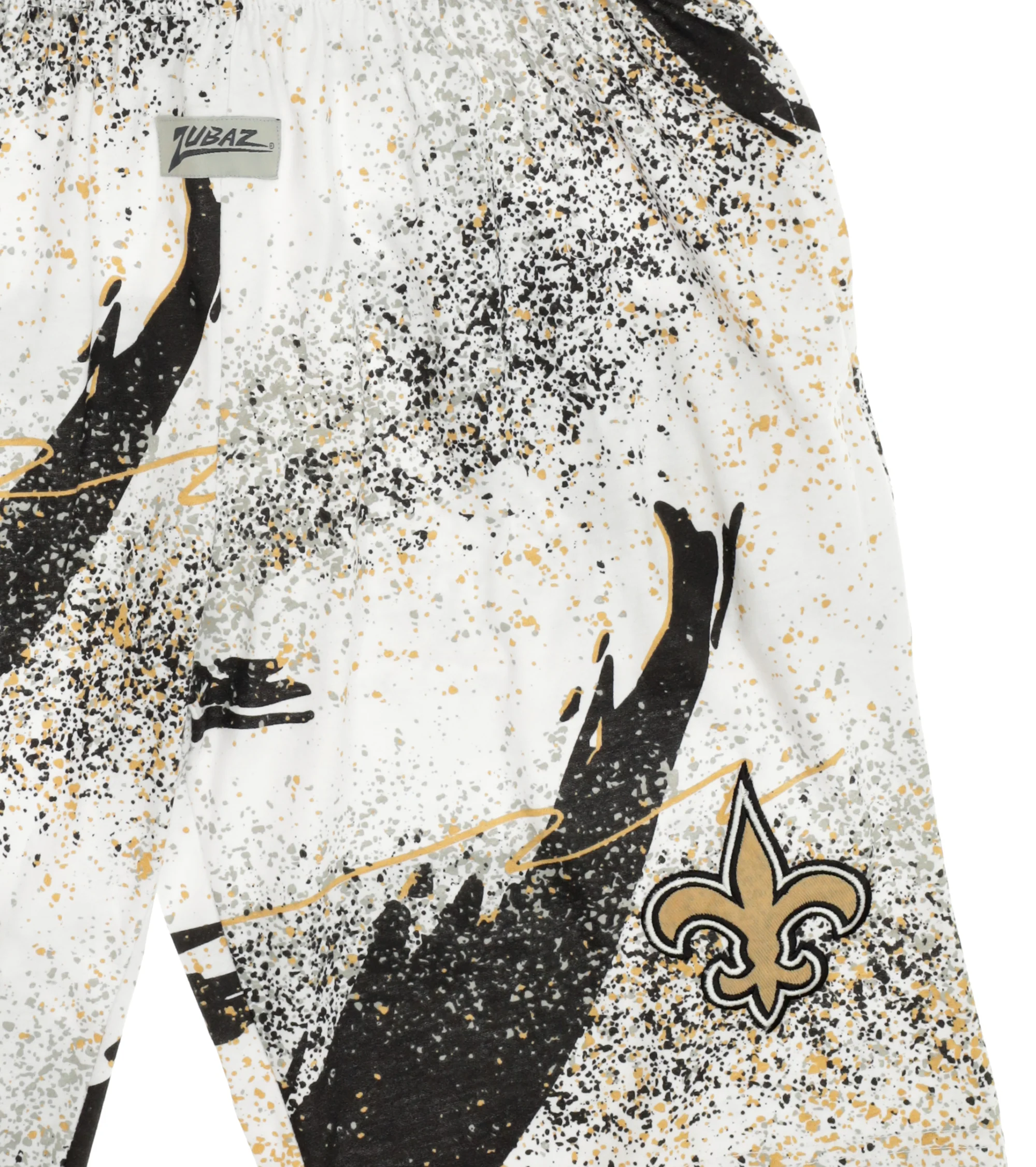 Zubaz NFL Adult Unisex Z88 Embroidered Confetti 3 Team Color Shorts, New Orleans Saints - Image 30