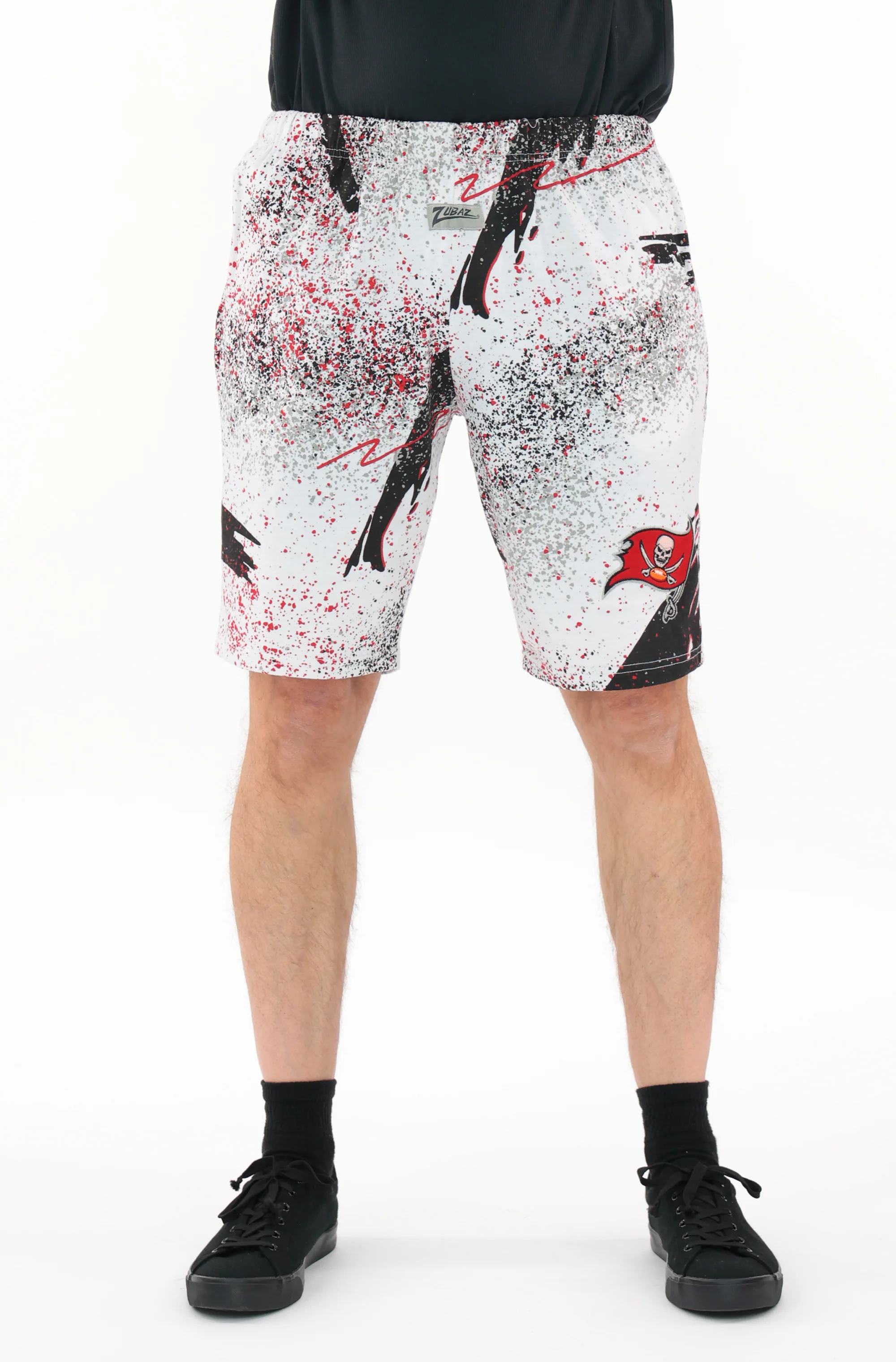 Zubaz NFL Adult Unisex Z88 Embroidered Confetti 3 Team Color Shorts, Tampa Bay Buccaneers - Image 27