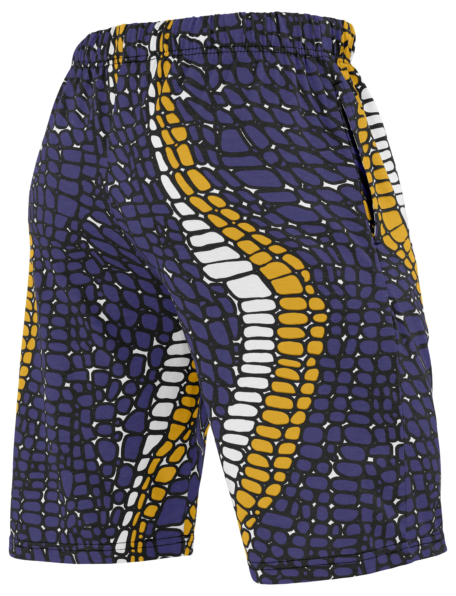 Zubaz NFL Adult Unisex Z88 Embroidered Gator 3 Color Shorts, Baltimore Ravens - Image 2