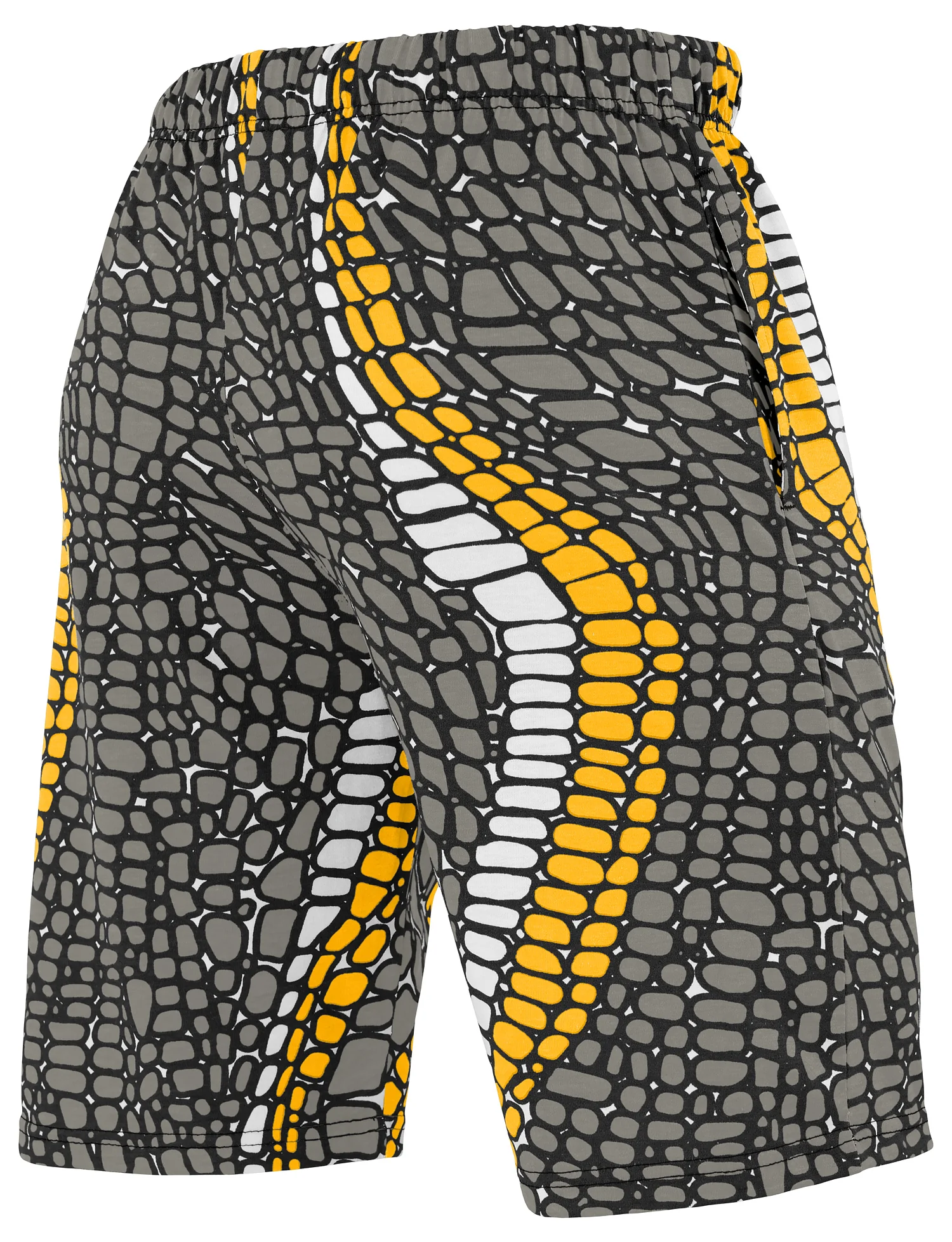 Zubaz NFL Adult Unisex Z88 Embroidered Gator 3 Color Shorts, Pittsburgh Steelers - Image 2
