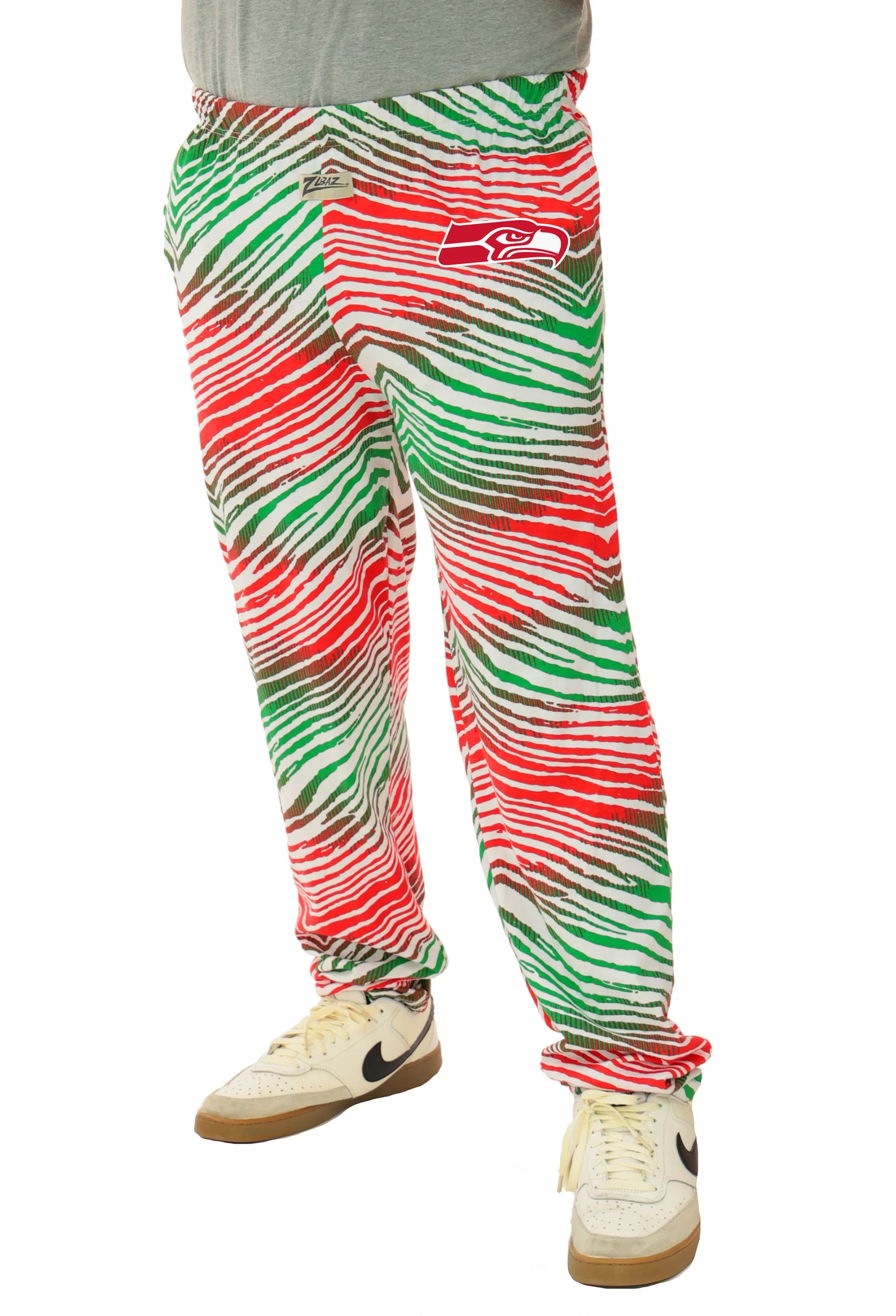 Zubaz NFL Adult Unisex Z88 Embroidered Holiday Ombre Pants, Seattle Seahawks - Image 36