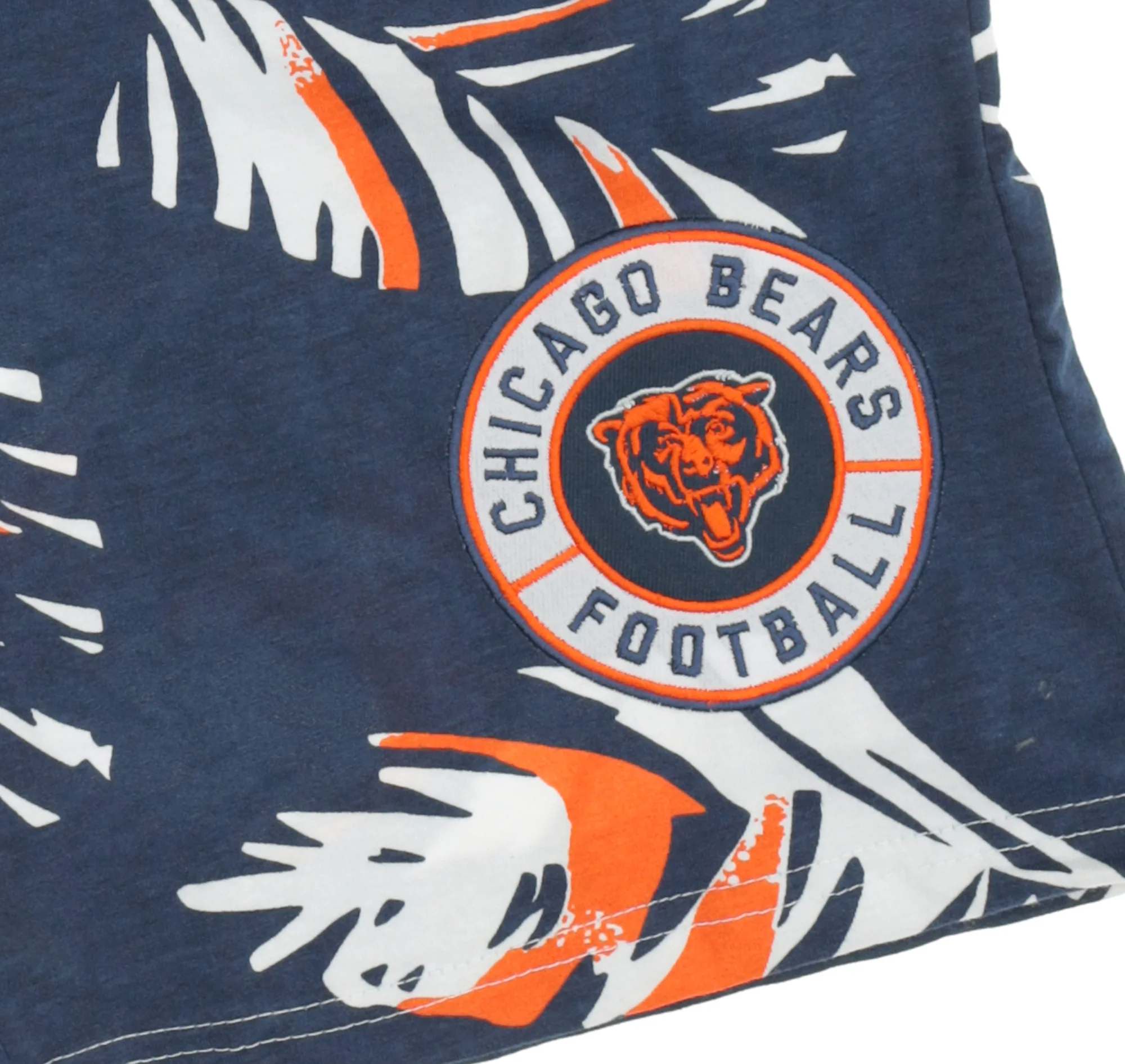 Zubaz NFL Adult Unisex Z88 Embroidered Leaf 3 Team Color Shorts, Chicago Bears - Image 6