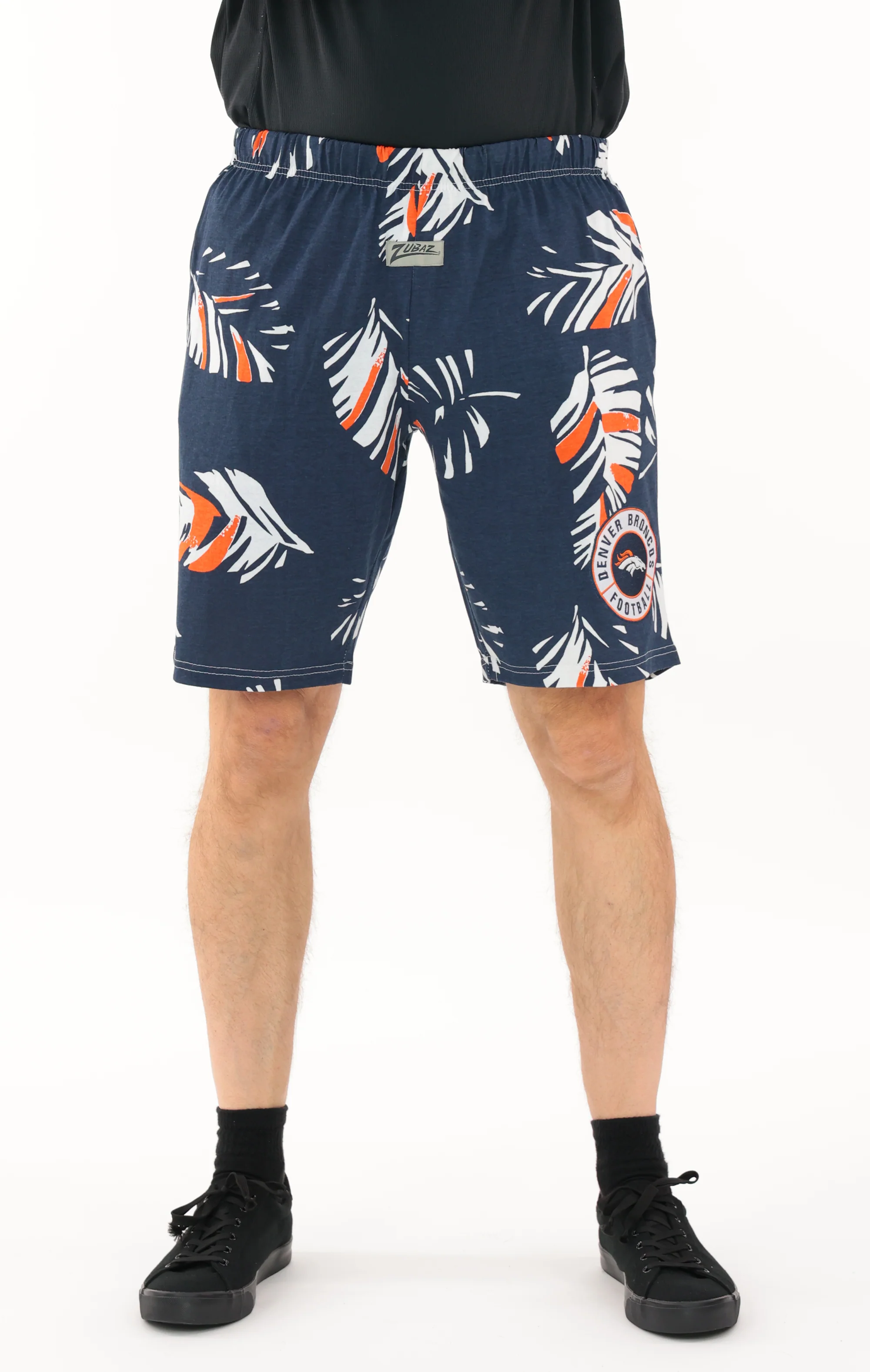 Zubaz NFL Adult Unisex Z88 Embroidered Leaf 3 Team Color Shorts, Denver Broncos - Image 31