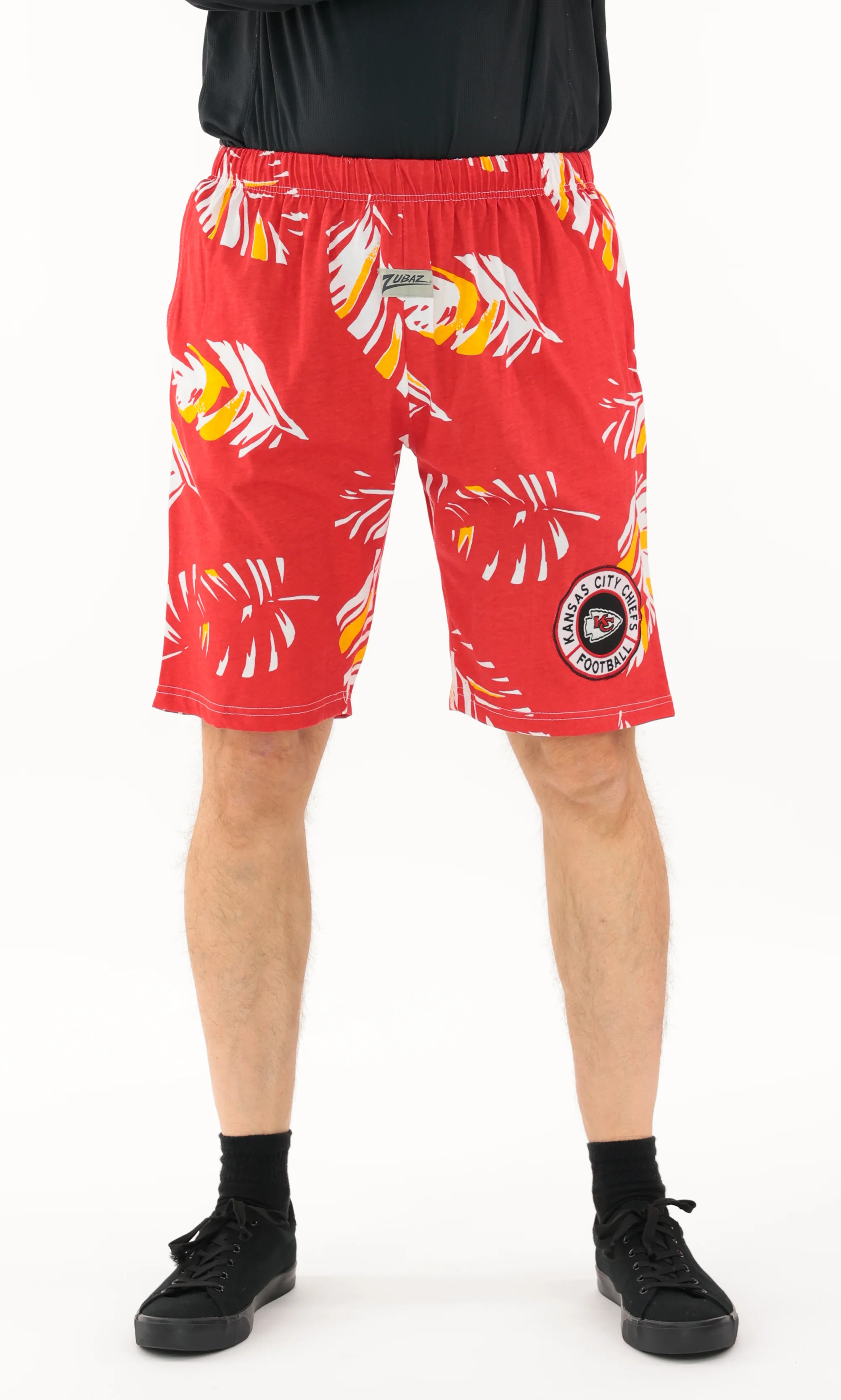 Zubaz NFL Adult Unisex Z88 Embroidered Leaf 3 Team Color Shorts, Kansas City Chiefs - Image 10