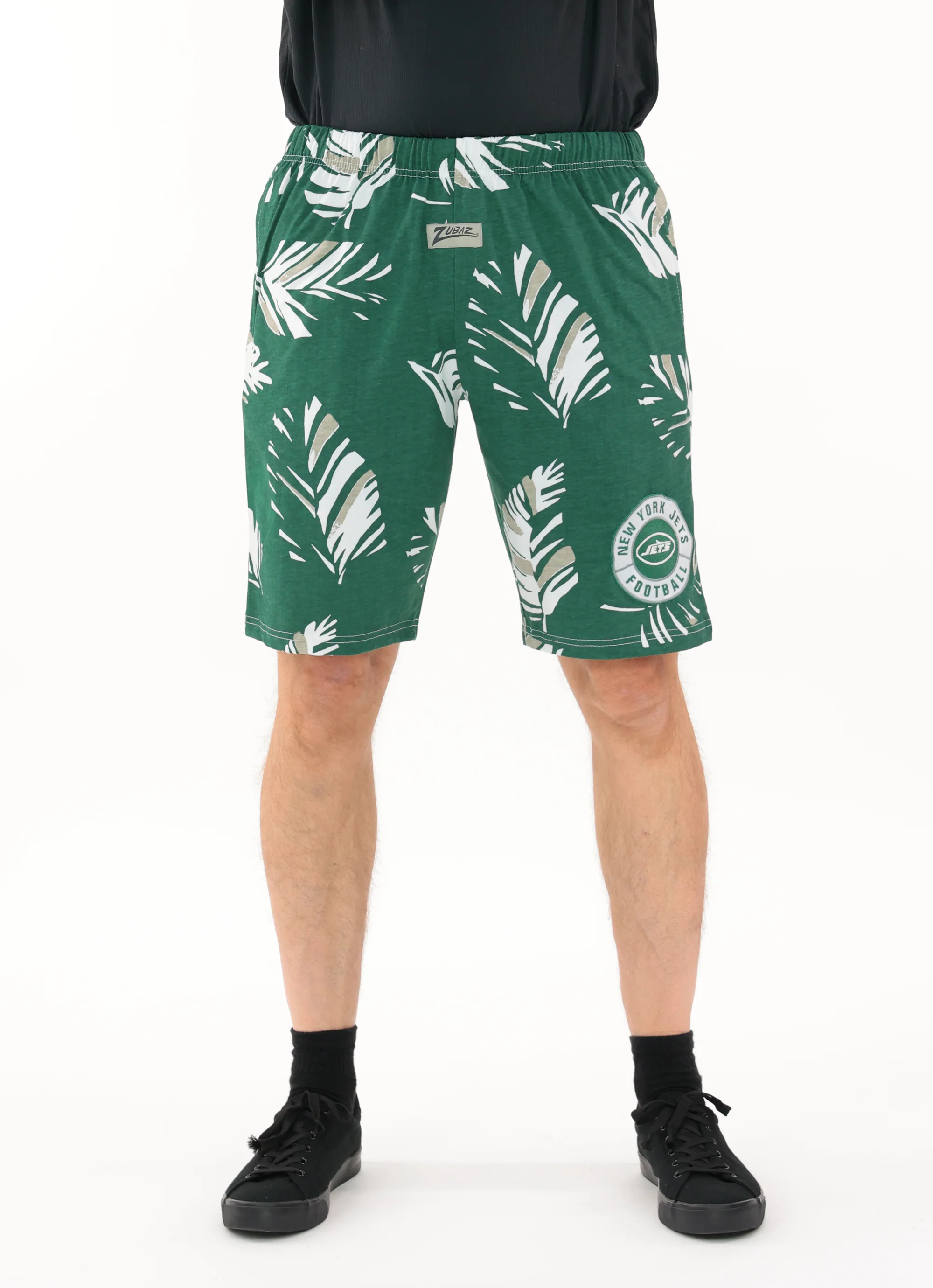 Zubaz NFL Adult Unisex Z88 Embroidered Leaf 3 Team Color Shorts, New York Jets - Image 13