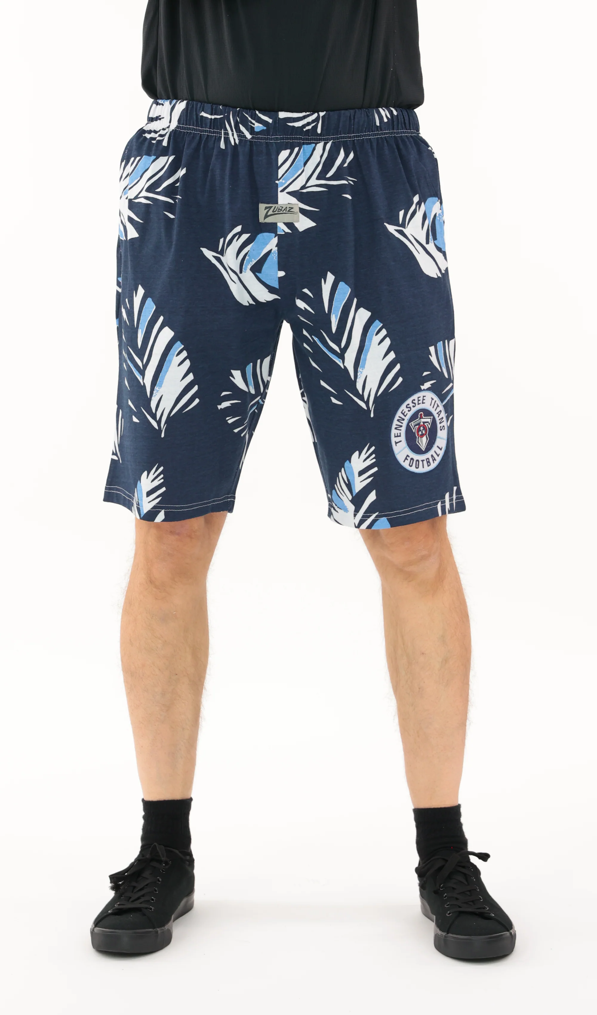 Zubaz NFL Adult Unisex Z88 Embroidered Leaf 3 Team Color Shorts, Tennessee Titans - Image 13
