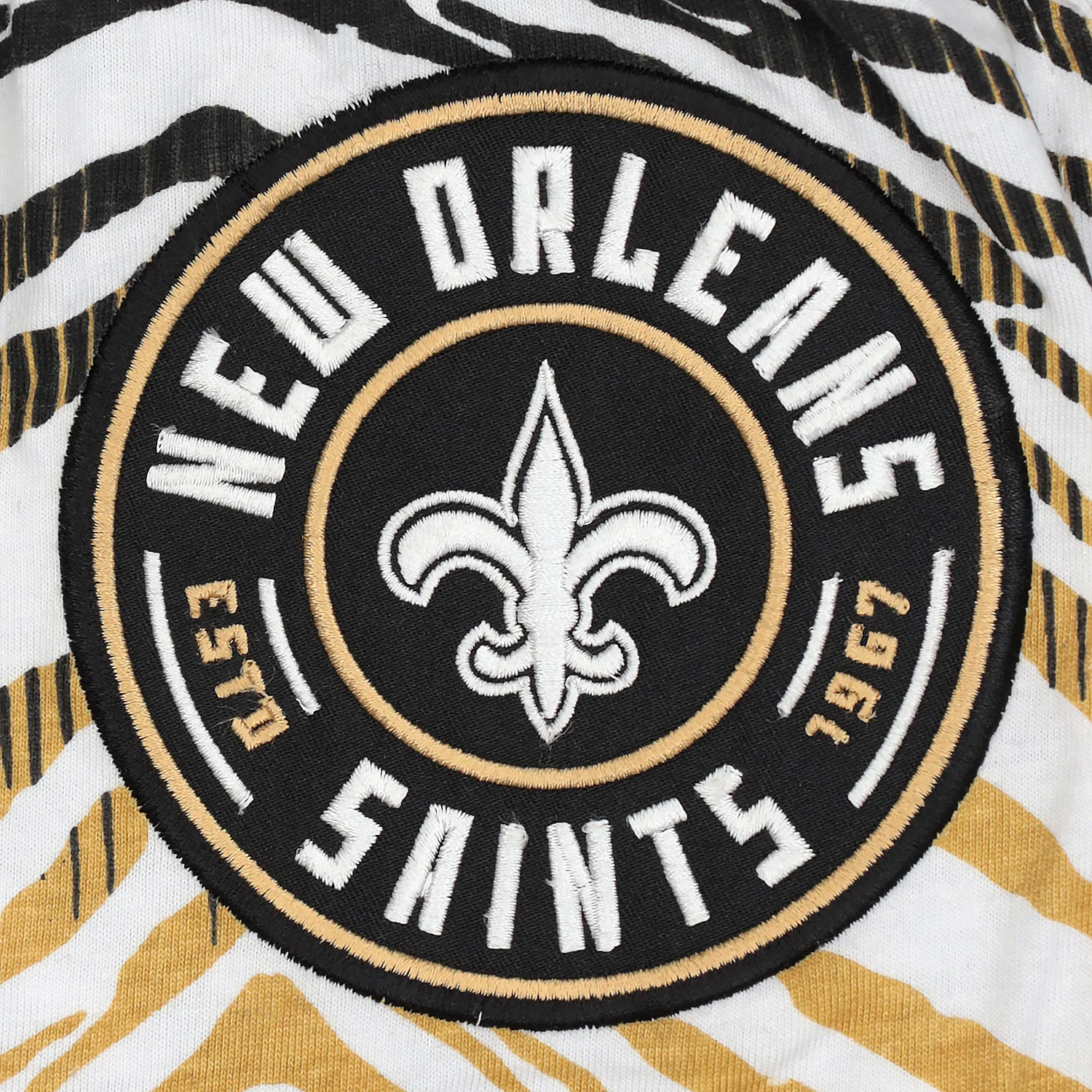 Zubaz NFL Adult Unisex Z88 Embroidered Zebra Ombre TMC Pants, New Orleans Saints - Image 3