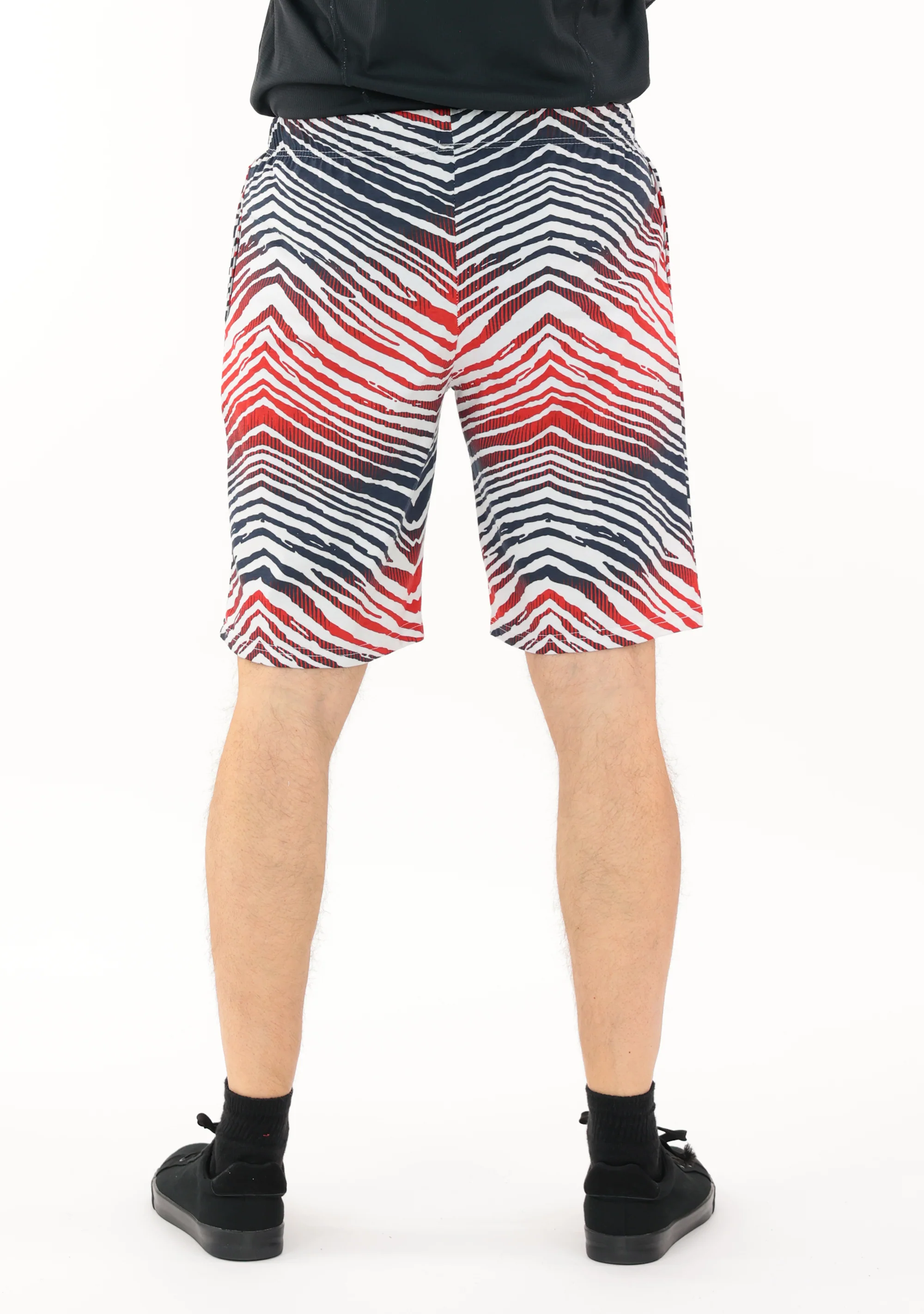 Zubaz NFL Adult Unisex Z88 Embroidered Zebra Ombre TMC Shorts, Houston Texans - Image 4