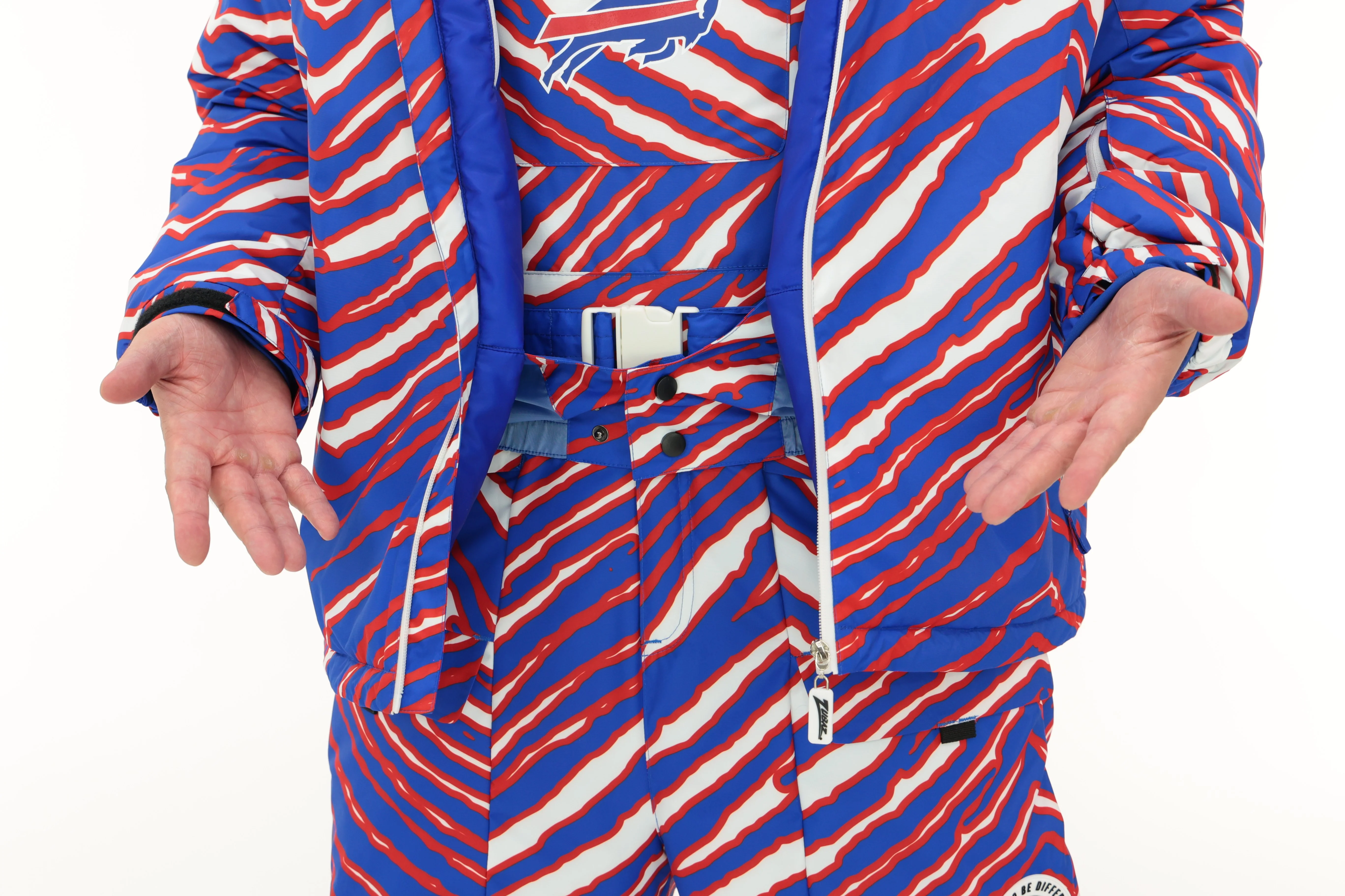 Zubaz NFL Adult Unisex Zebra Team Color Bleacher Blazer Snow Jacket, Chicago Bears - Image 9