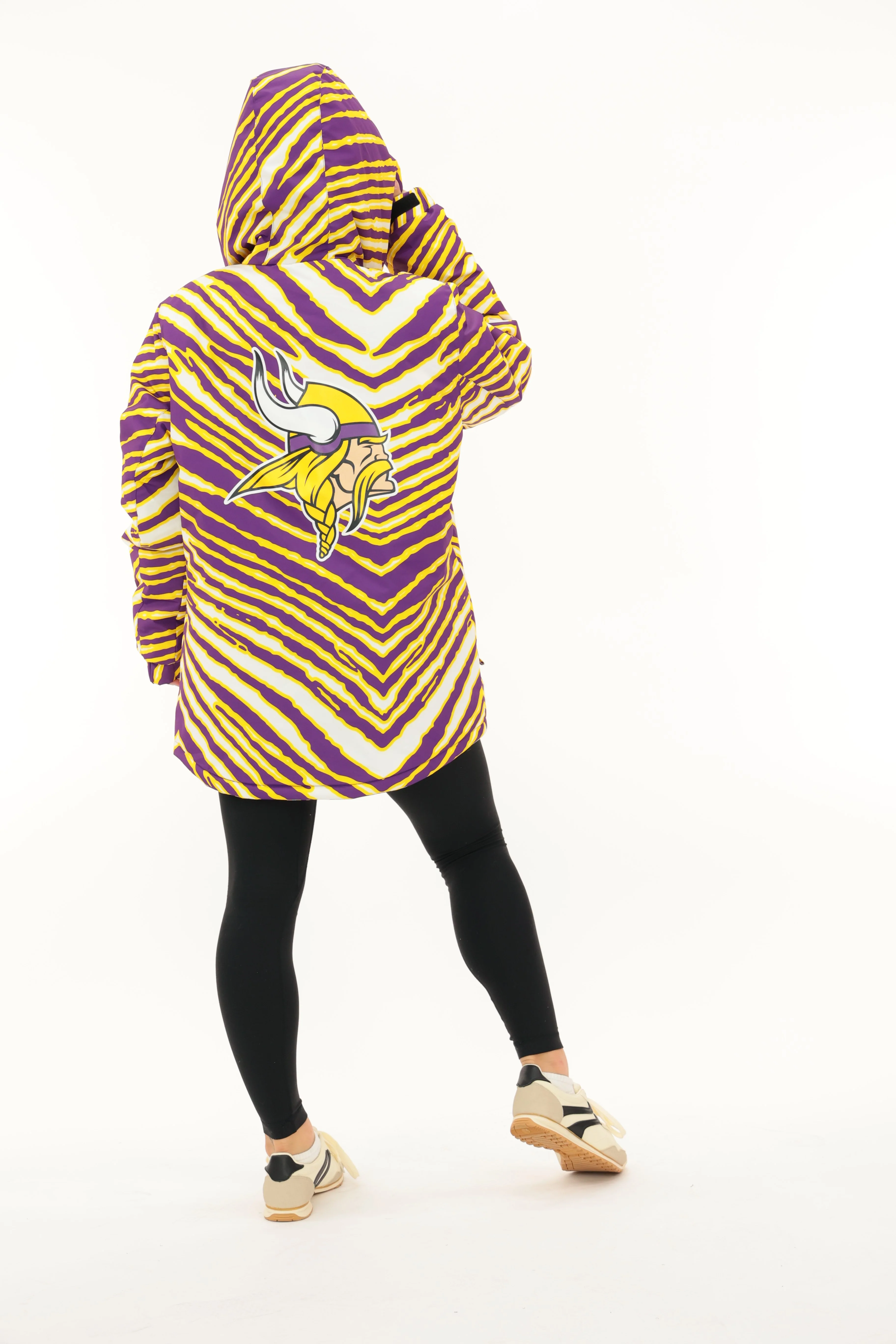 Zubaz NFL Adult Unisex Zebra Team Color Bleacher Blazer Snow Jacket, Cleveland Browns - Image 4