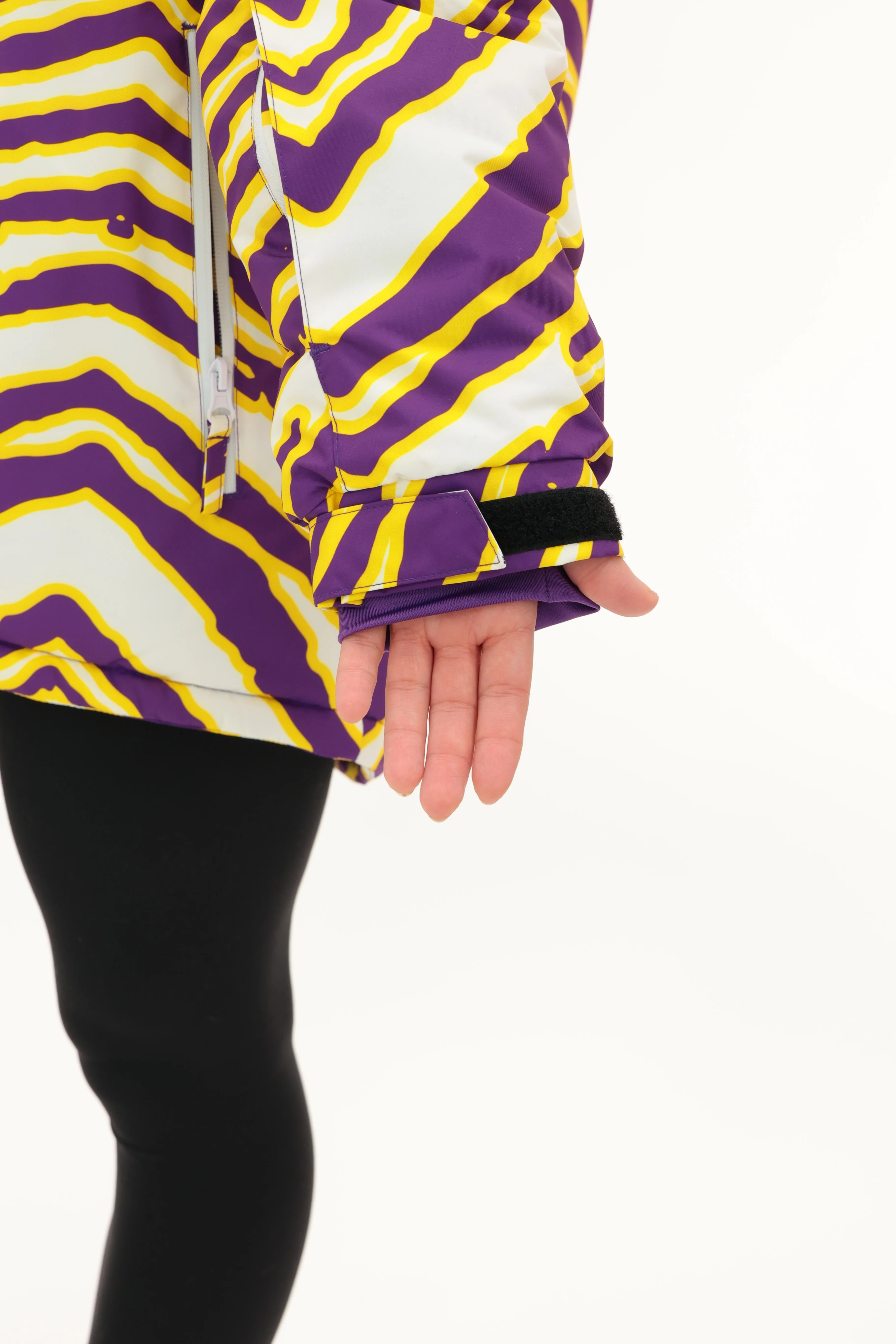 Zubaz NFL Adult Unisex Zebra Team Color Bleacher Blazer Snow Jacket, Minnesota Vikings - Image 6