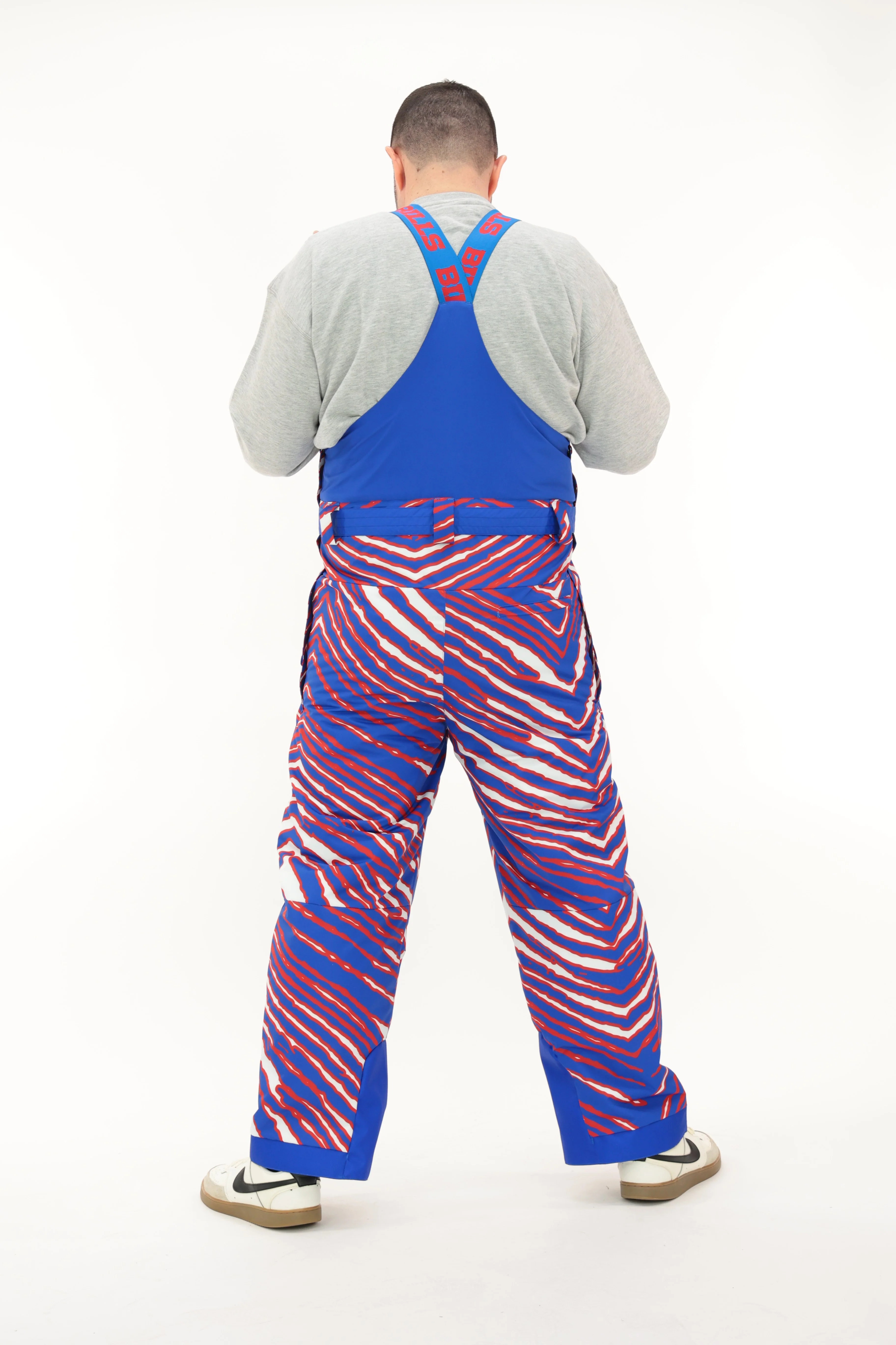 Zubaz NFL Adult Unisex Zebra Team Color Blizzard Snow Bib, Buffalo Bills - Image 4