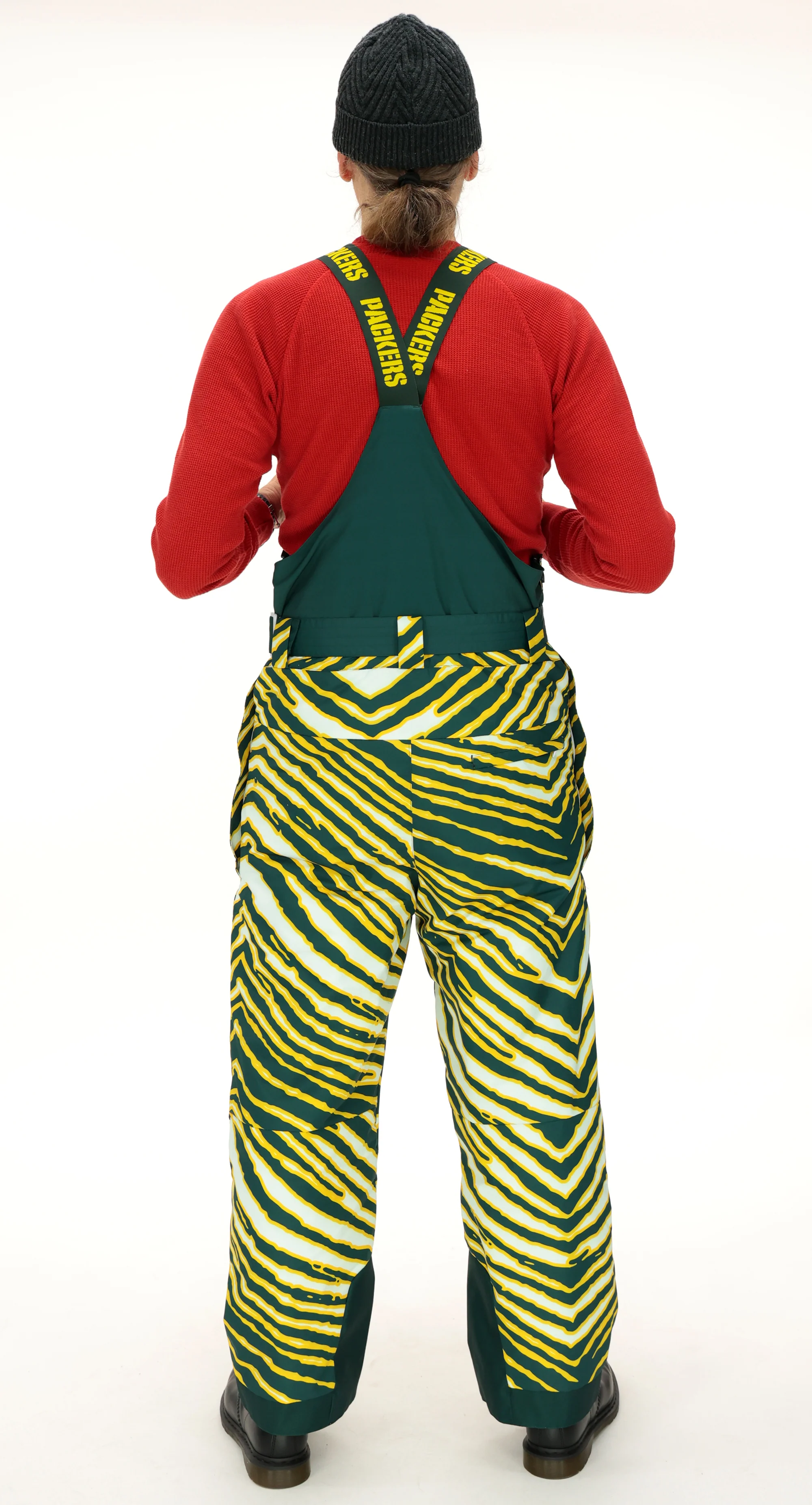 Zubaz NFL Adult Unisex Zebra Team Color Blizzard Snow Bib, Green Bay Packers - Image 5