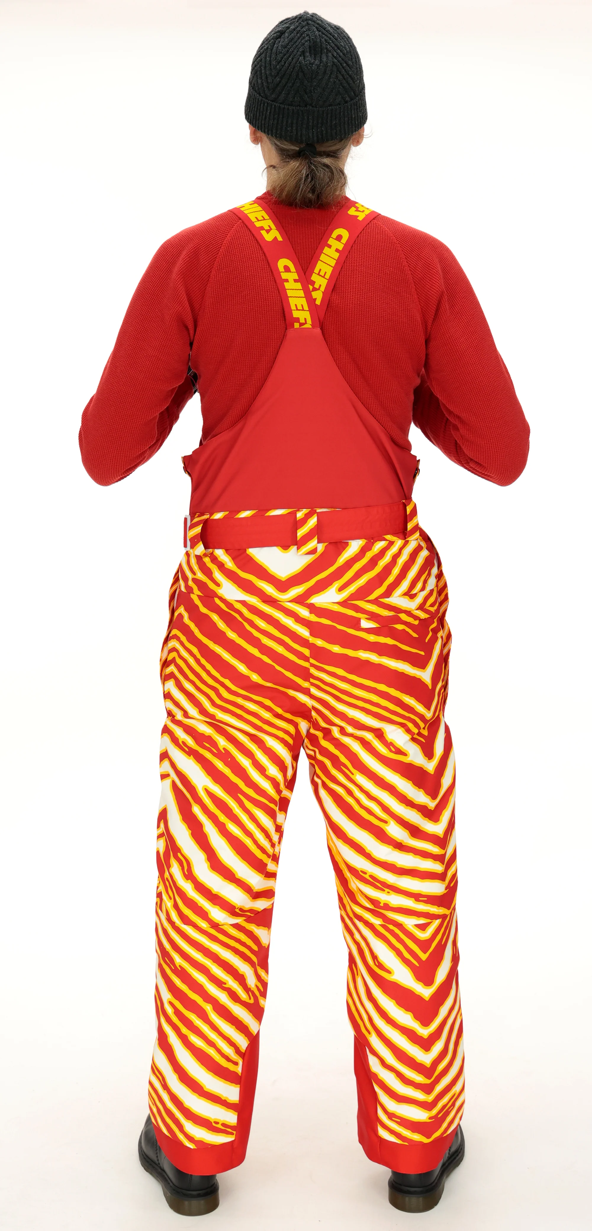 Zubaz NFL Adult Unisex Zebra Team Color Blizzard Snow Bib, Kansas City Chiefs - Image 5