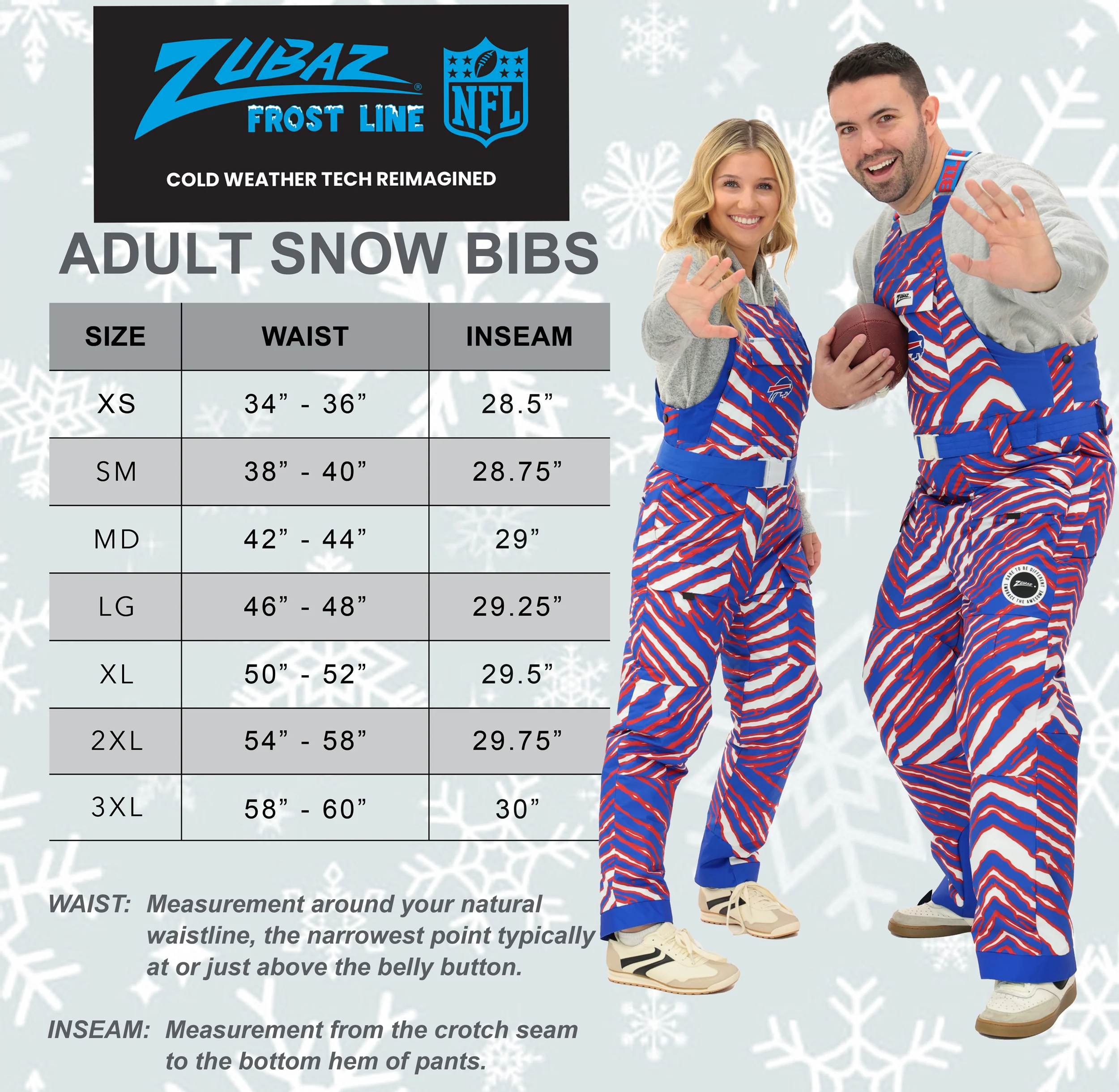 Zubaz NFL Adult Unisex Zebra Team Color Blizzard Snow Bib, Kansas City Chiefs - Image 7