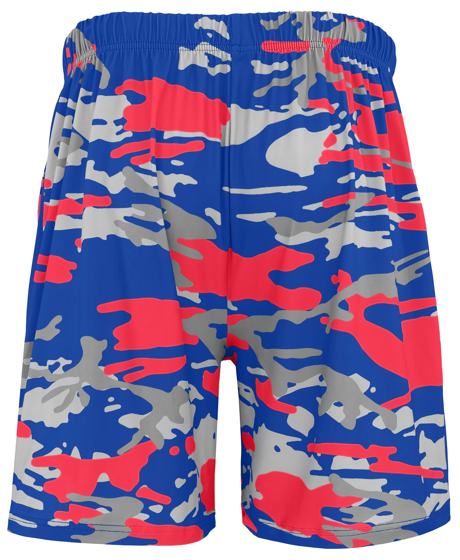Zubaz NFL Men's 7in Alternate Camo Established Block Text Shorts, Buffalo Bills - Image 3