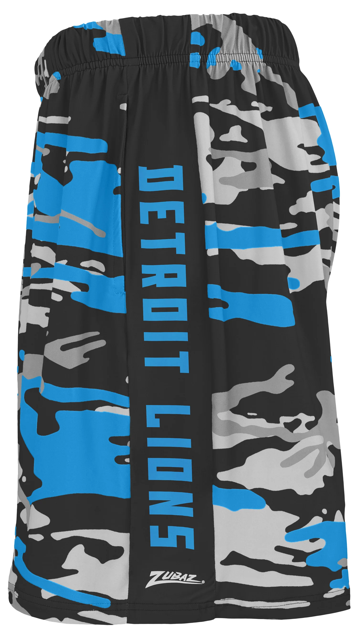 Zubaz NFL Men's 7in Alternate Camo Established Block Text Shorts, Detroit Lions - Image 2