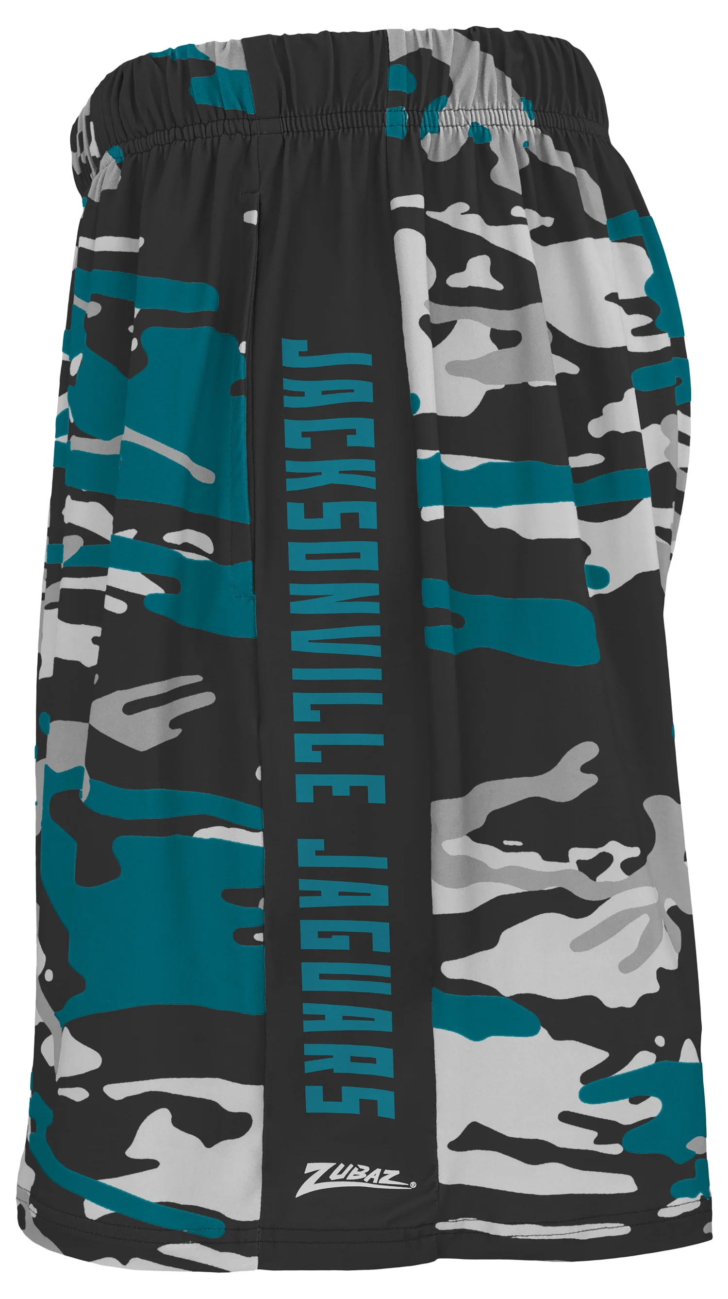 Zubaz NFL Men's 7in Alternate Camo Established Block Text Shorts, Jacksonville Jaguars - Image 2