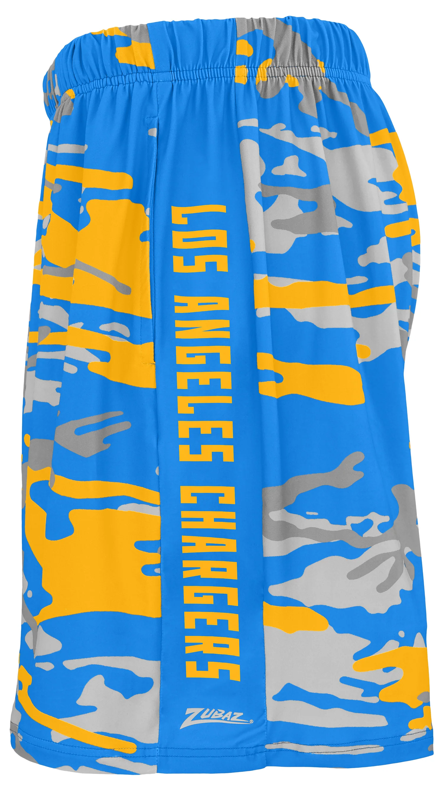 Zubaz NFL Men's 7in Alternate Camo Established Block Text Shorts, Los Angeles Chargers - Image 2