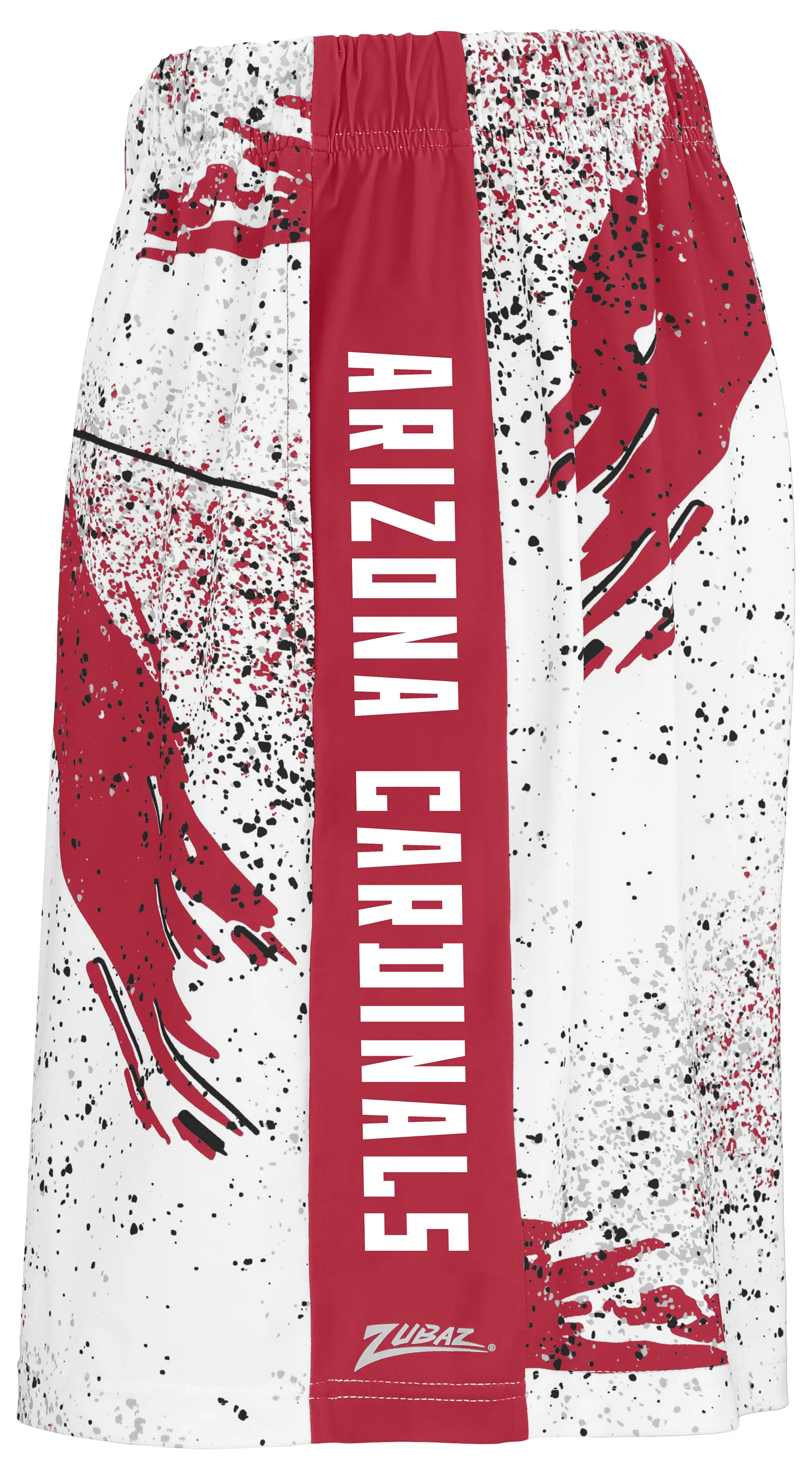 Zubaz NFL Men's 7in Confetti Overtime Block Text Shorts, Arizona Cardinals - Image 2