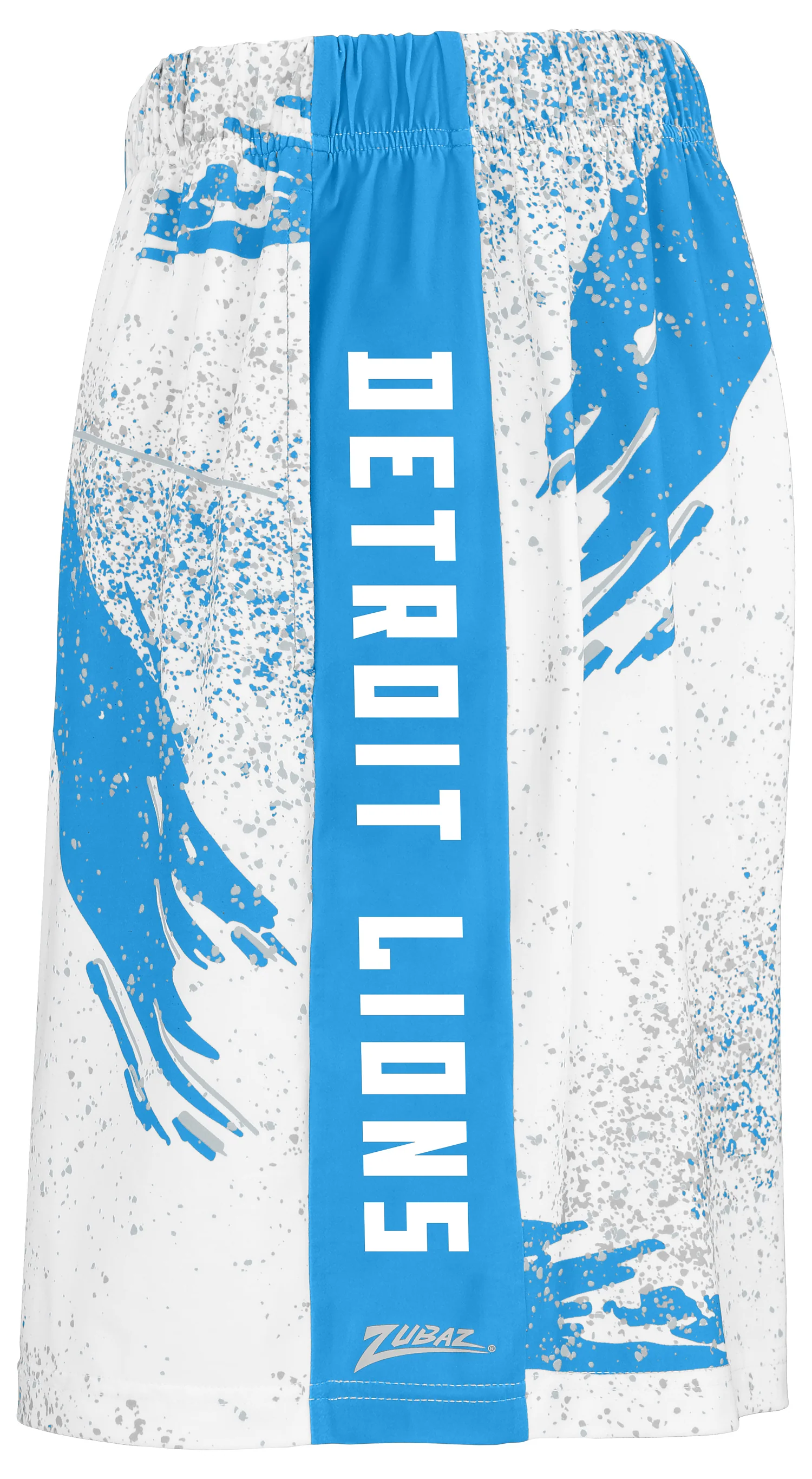 Zubaz NFL Men's 7in Confetti Overtime Block Text Shorts, Detroit Lions - Image 2