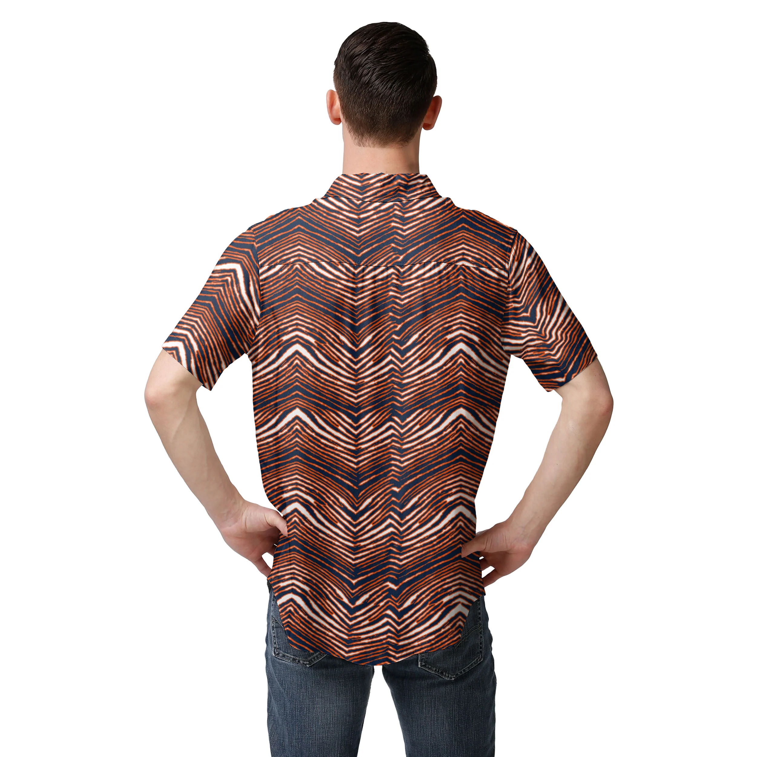 Zubaz NFL Men's Denver Broncos Exclusive Button Up Shirt - Image 2