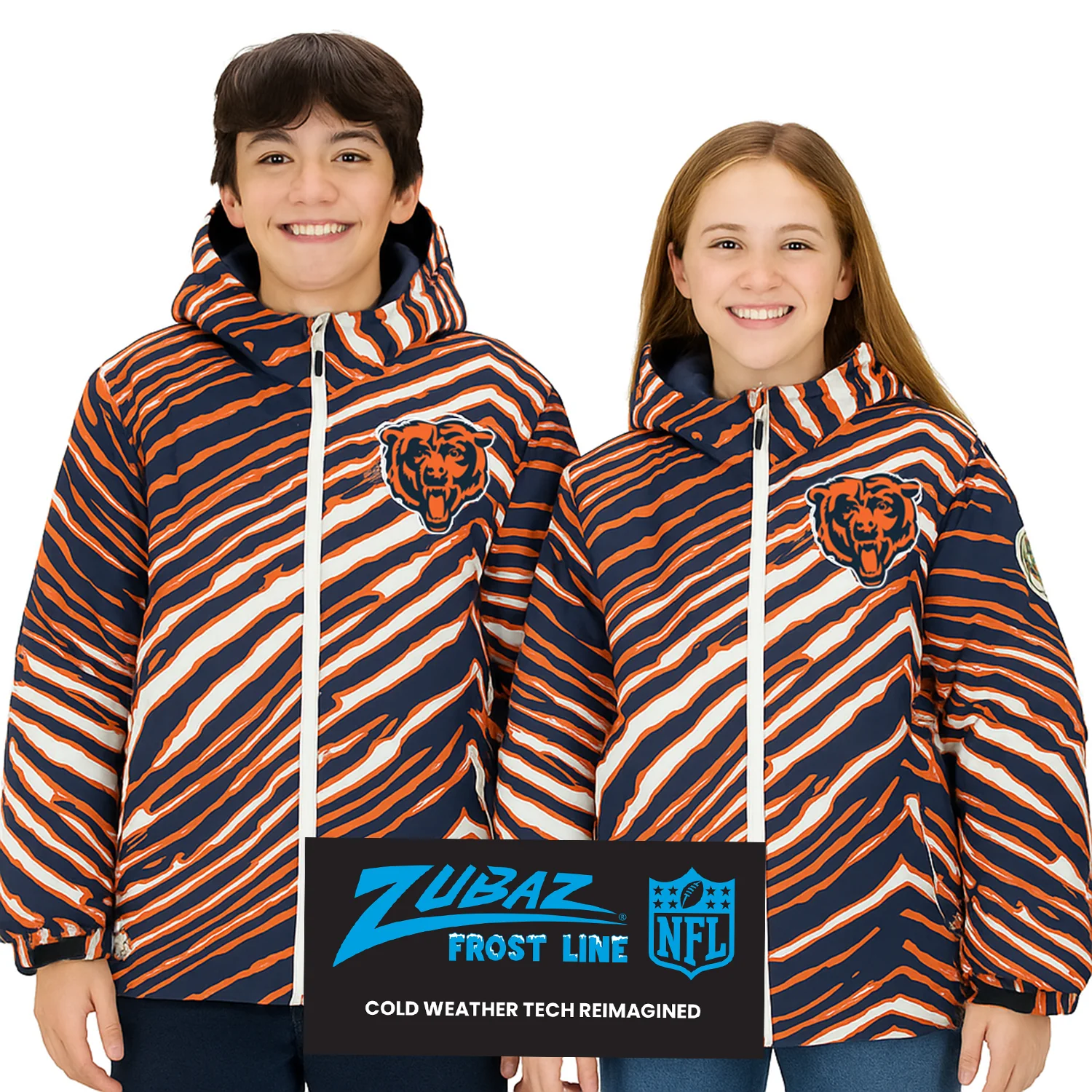 Zubaz NFL Kids Unisex Zebra Team Color Bleacher Blazer Jr Snow Jacket, Philadelphia Eagles - Image 4
