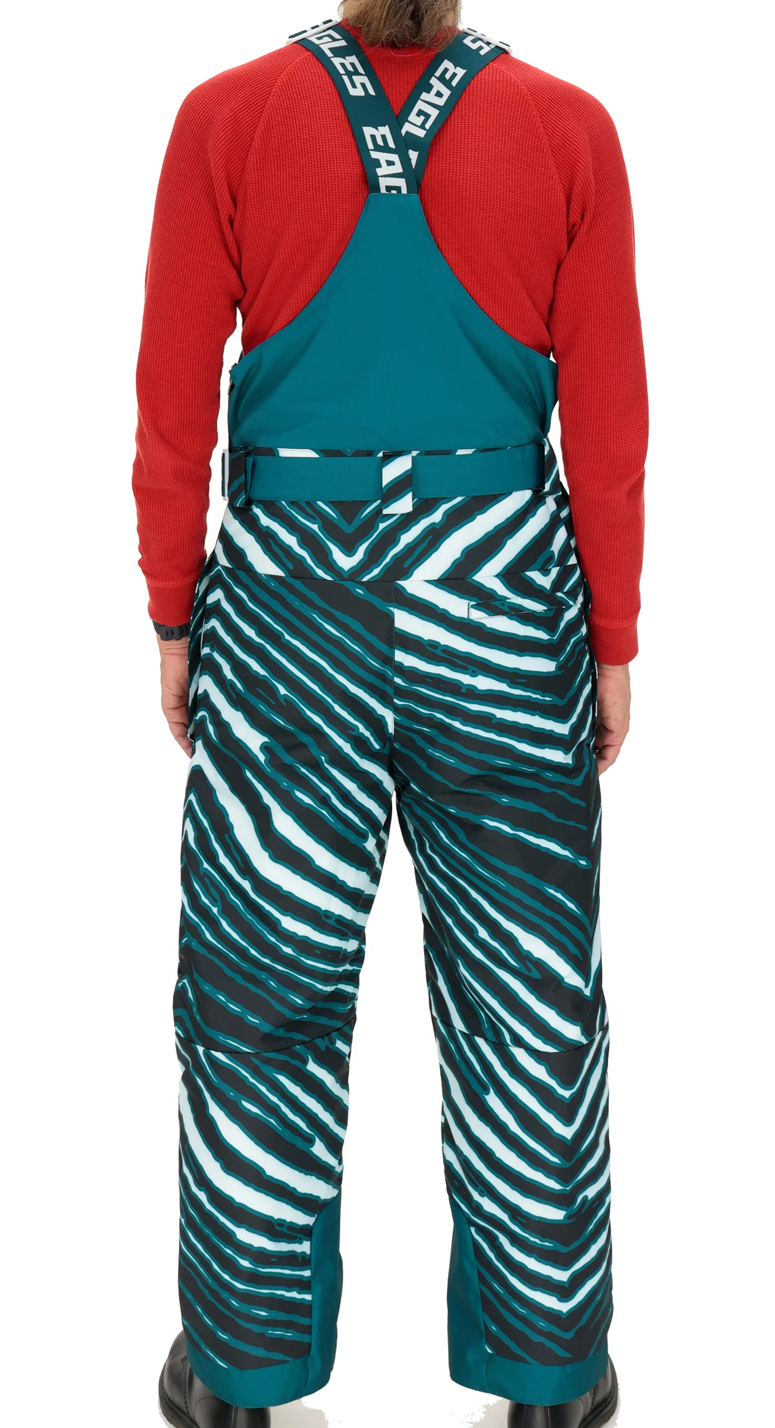 Zubaz NFL Kids Unisex Zebra Team Color Blizzard Snow Bib Jr, Philadelphia Eagles - Image 2