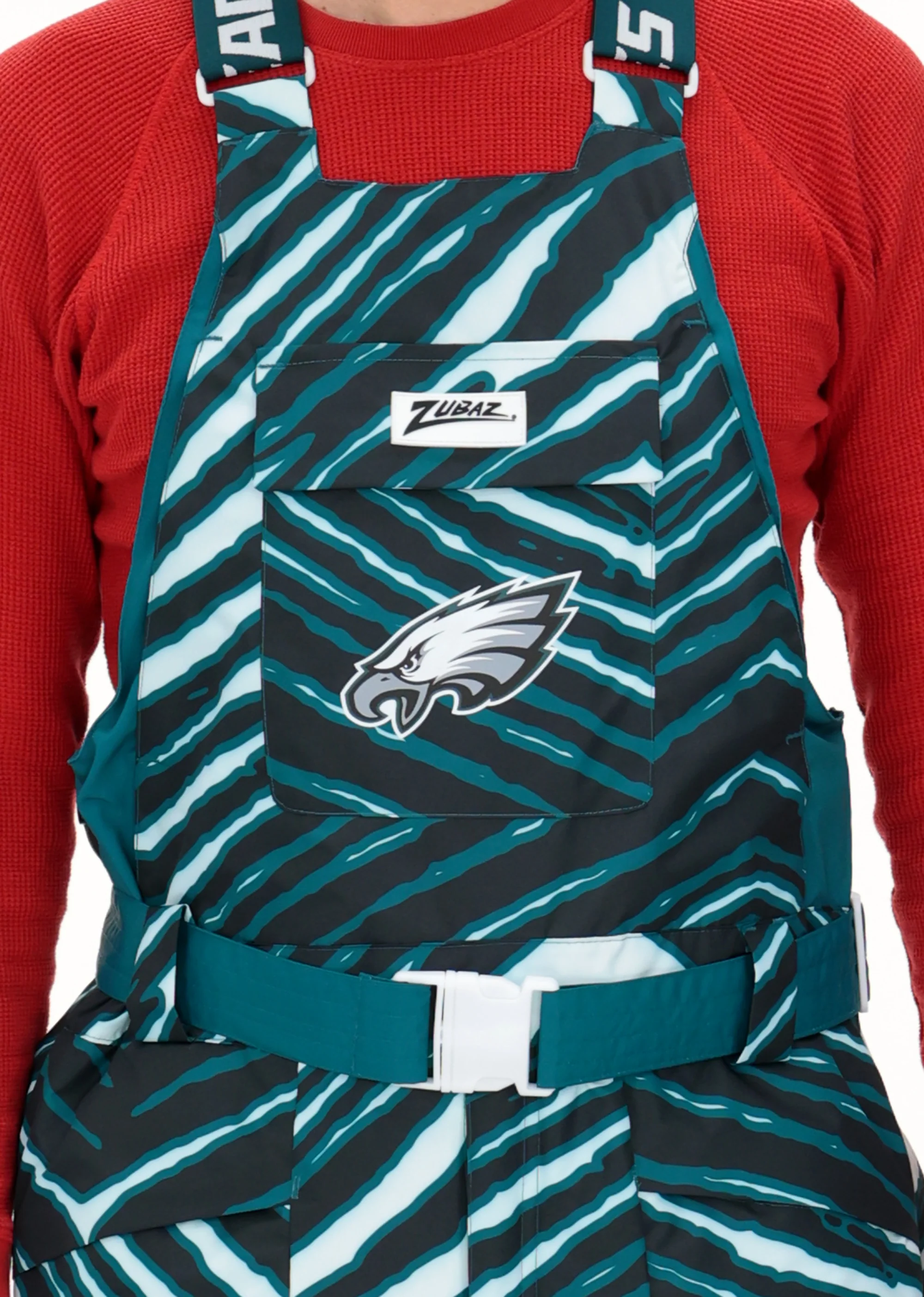 Zubaz NFL Kids Unisex Zebra Team Color Blizzard Snow Bib Jr, Philadelphia Eagles - Image 3