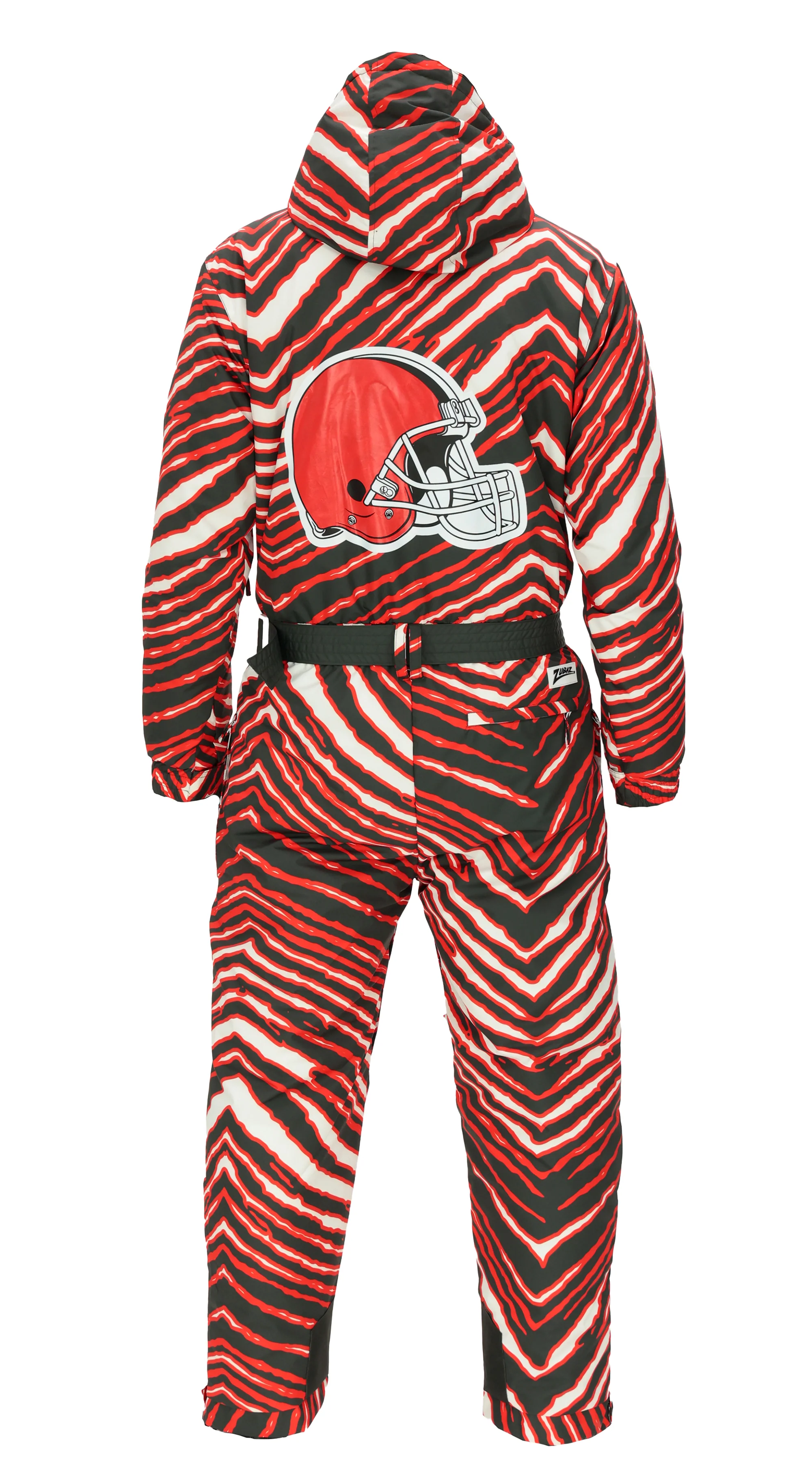Zubaz NFL Kids Unisex Zebra Team Color Tundra Tux Snowsuit Jr, Cleveland Browns - Image 3