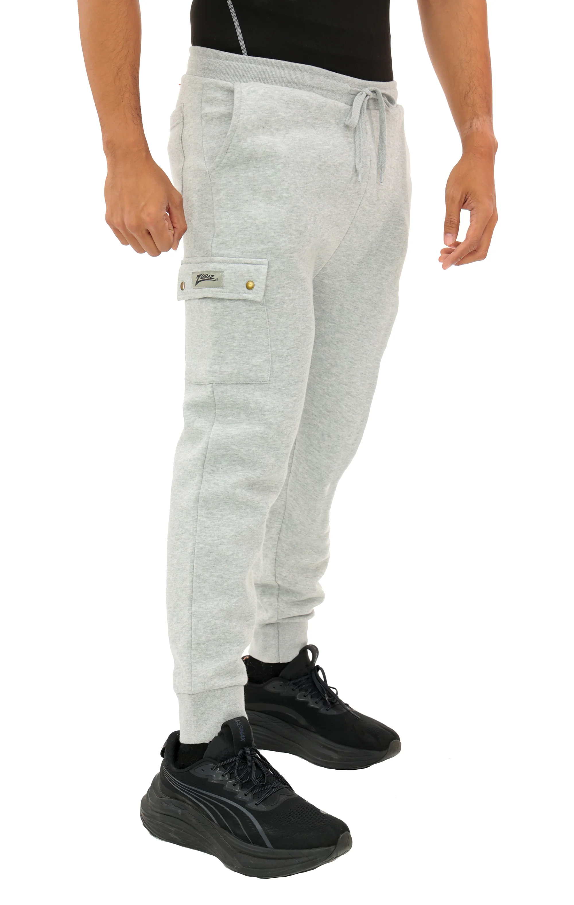 Zubaz NFL MEN Cargo Joggers - Gray, LOS ANGELES CHARGERS - Image 3