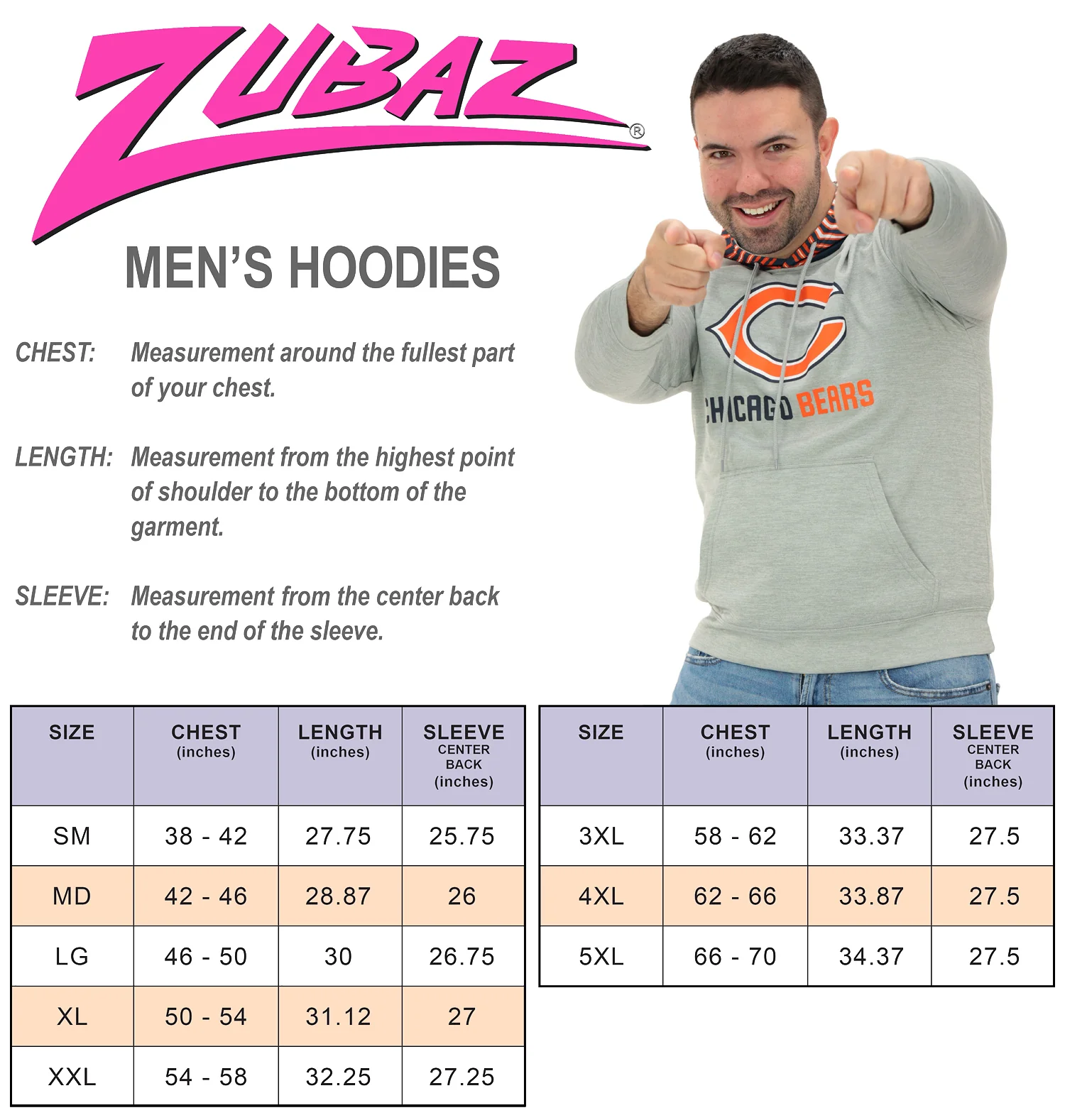 Zubaz NFL Men`s Gray Hoodie with 3C Zebra Hood, WASHINGTON COMMANDERS - Image 24