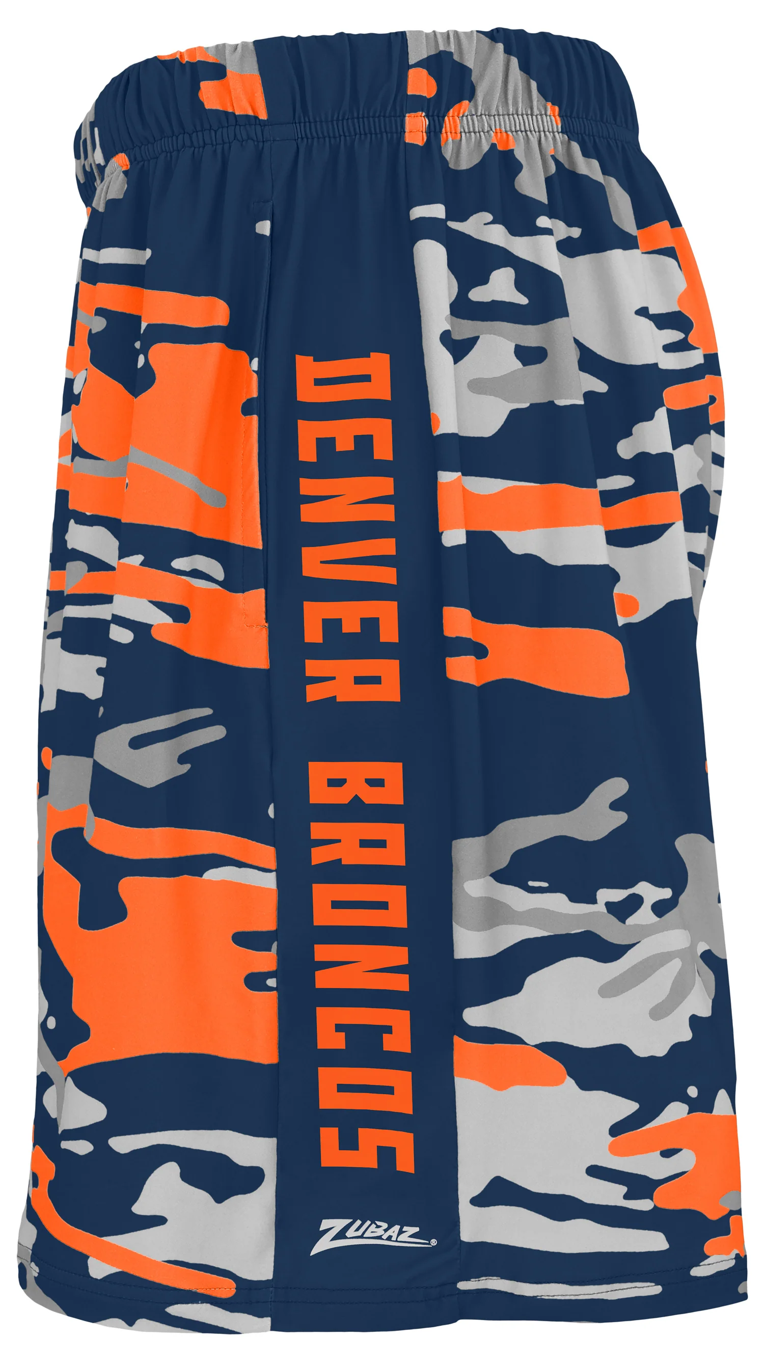 Zubaz NFL Men's 7in Alternate Camo Established Block Text Shorts, Denver Broncos - Image 2
