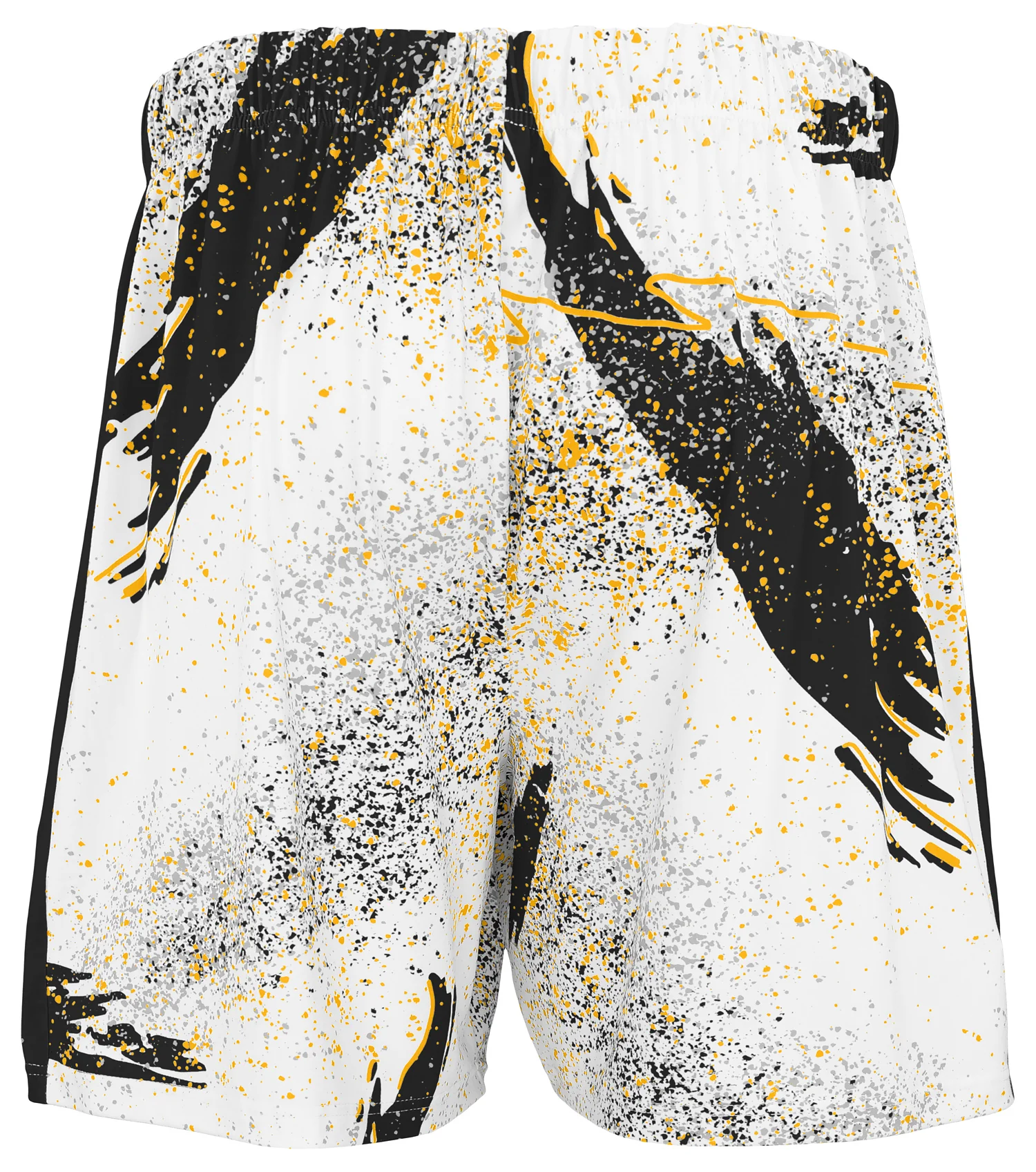 Zubaz NFL Men's 7in Confetti Overtime Block Text Shorts, Pittsburgh Steelers - Image 3