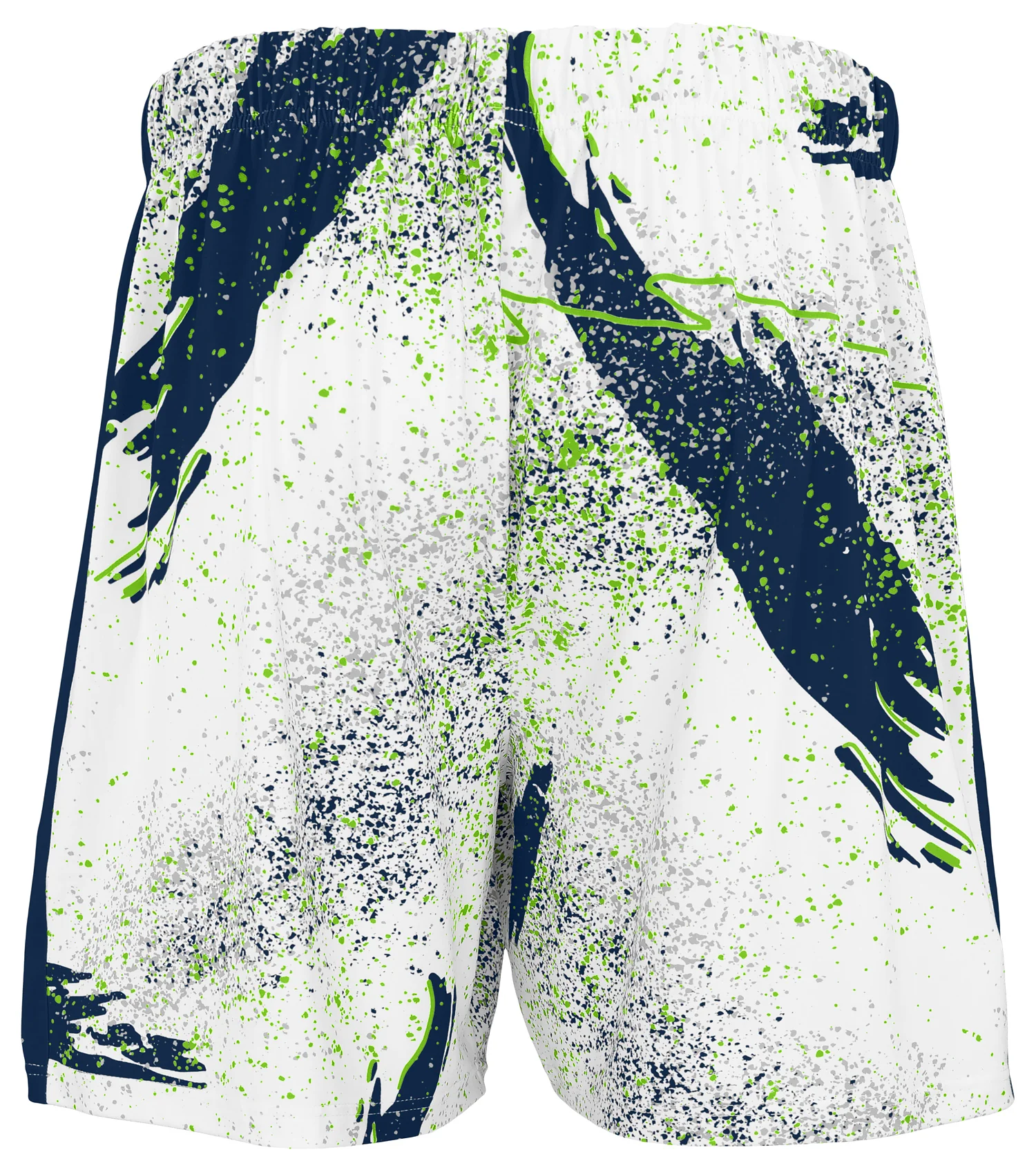 Zubaz NFL Men's 7in Confetti Overtime Block Text Shorts, Seattle Seahawks - Image 3
